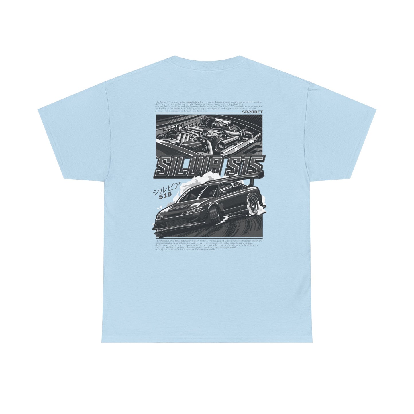 SILVIA S15 SR20DET T-SHIRT – CHARCOAL GREY EDITION