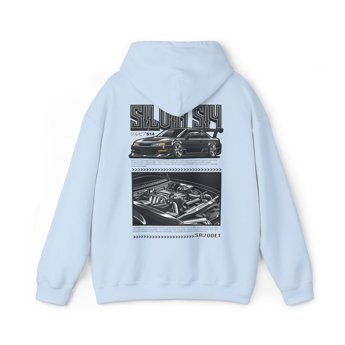 Nissan Silvia S15 SR20DET Hoodie – Charcoal Grey Edition
