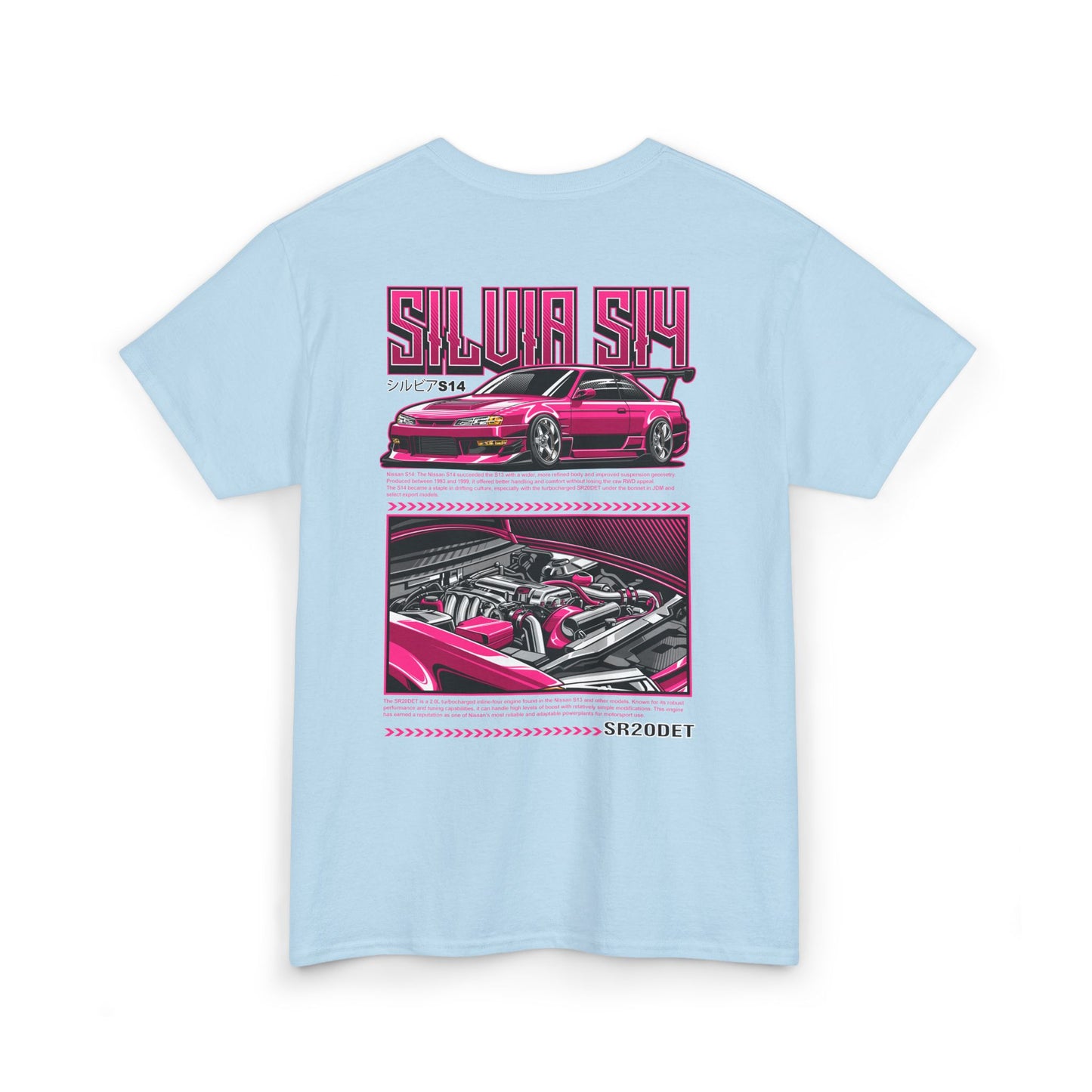 SILVIA S14 SR20DET T-SHIRT - PINK EDITION