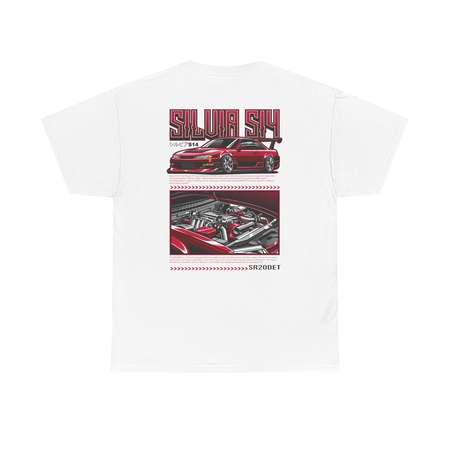 SILVIA S14 SR20DET T-SHIRT - RED EDITION