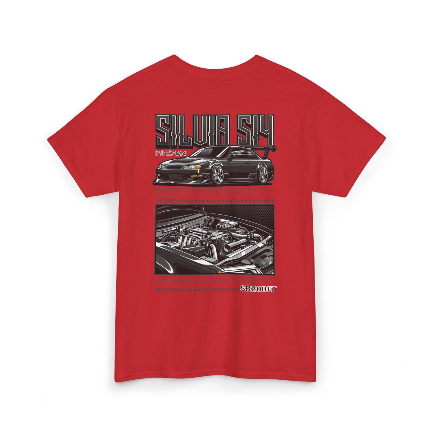 SILVIA S14 SR20DET T-SHIRT - CHARCOAL GREY EDITION