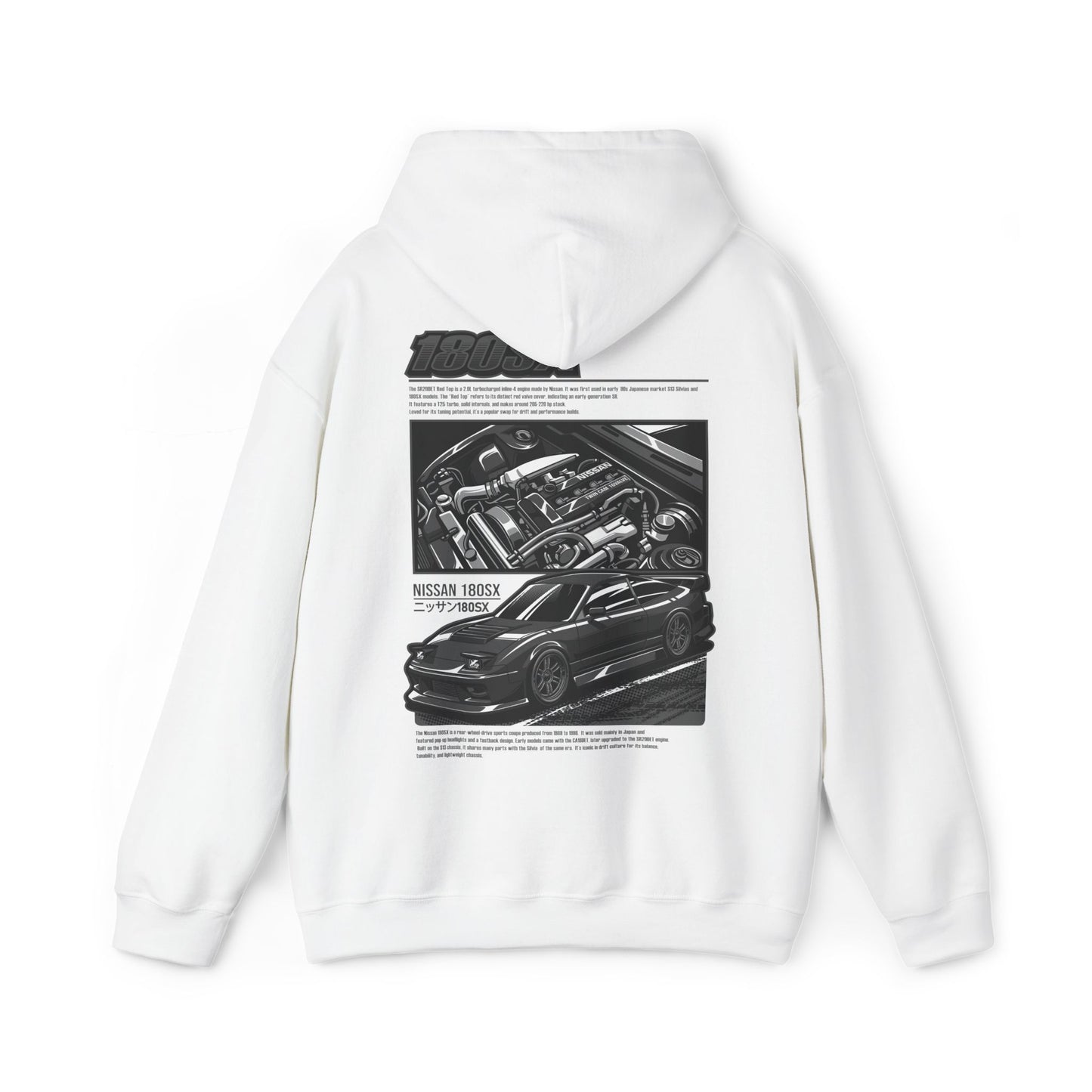 Nissan 180SX SR20DET Hoodie – Charcoal Grey Edition