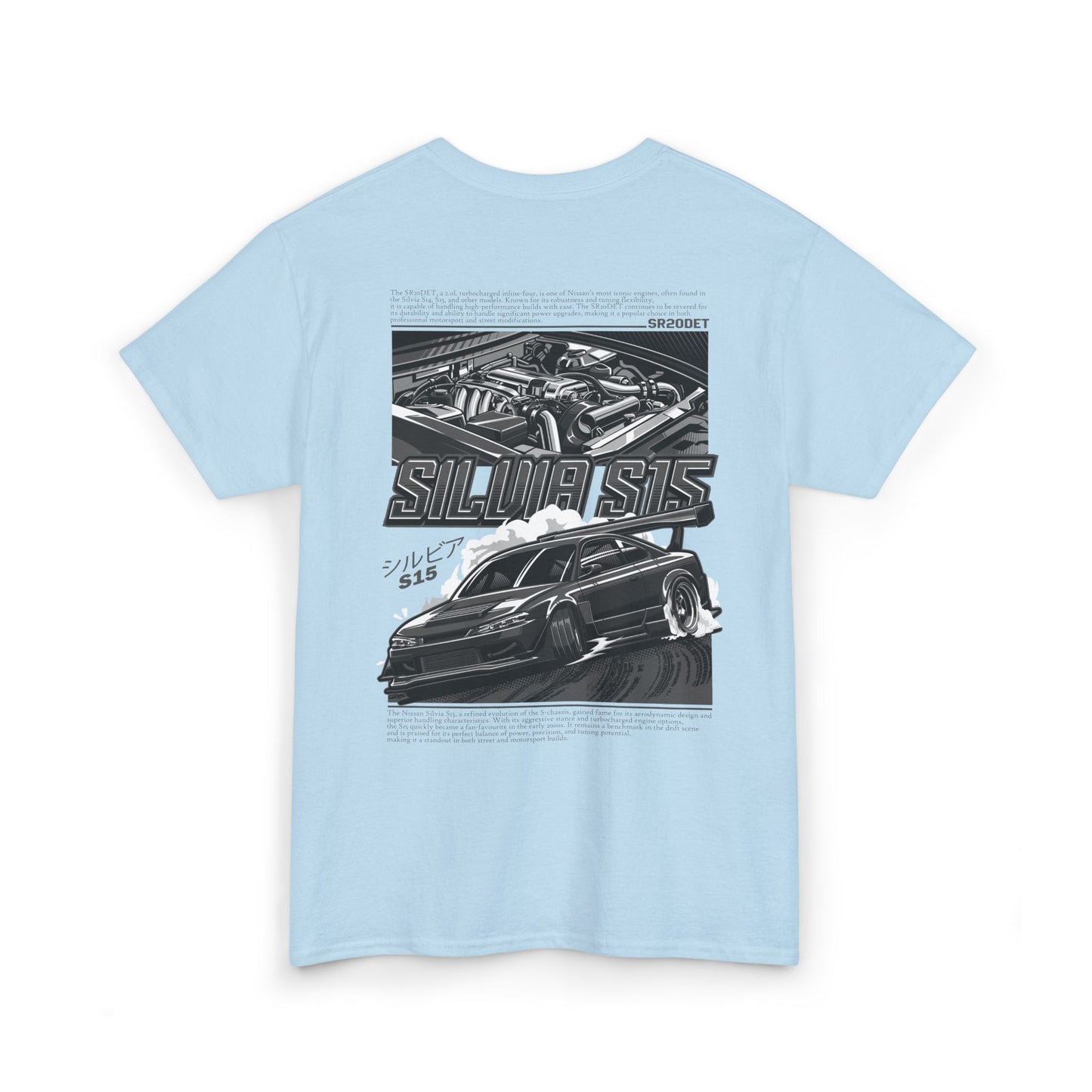 SILVIA S15 SR20DET T-SHIRT – CHARCOAL GREY EDITION