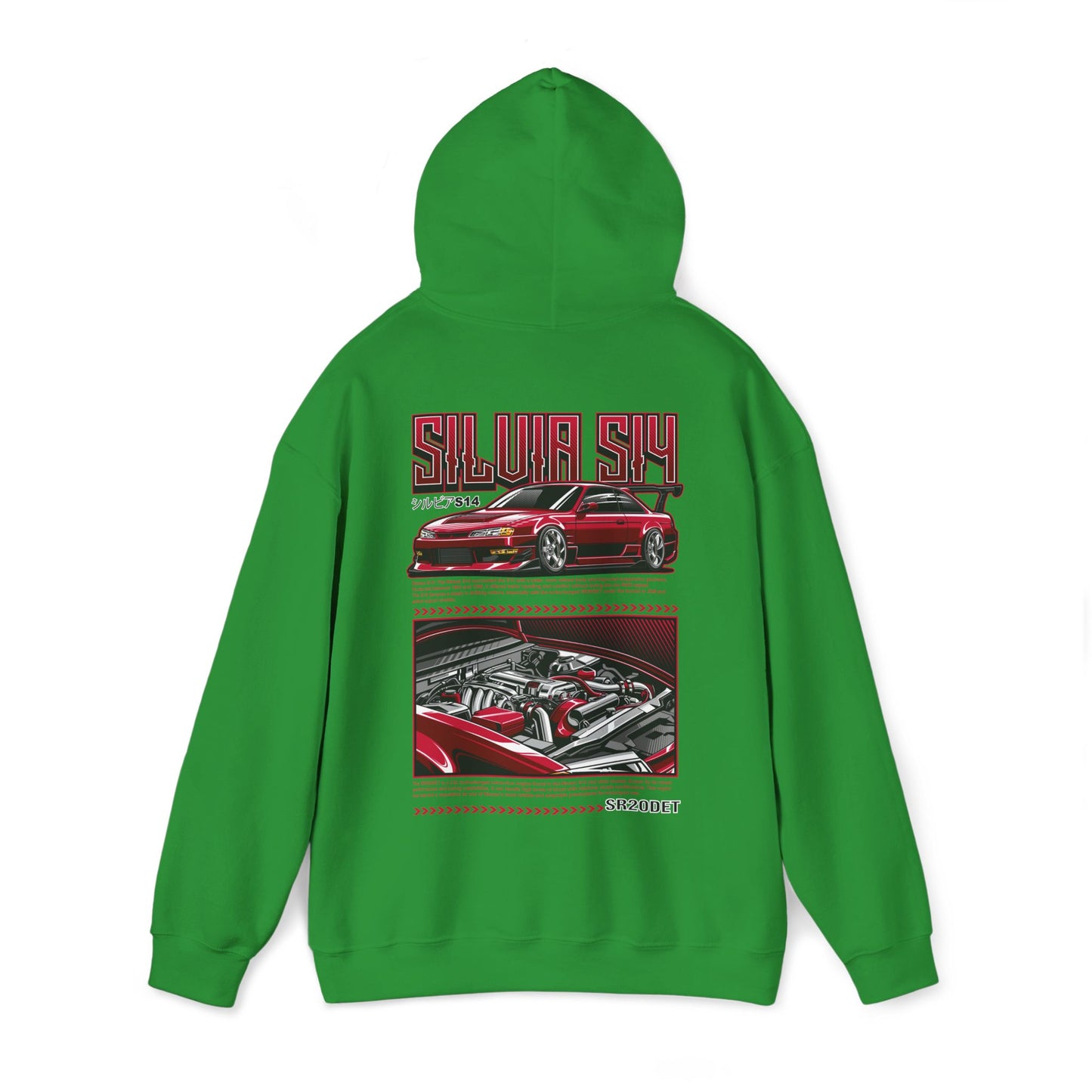 Nissan Silvia S14 SR20DET Hoodie – Red Edition