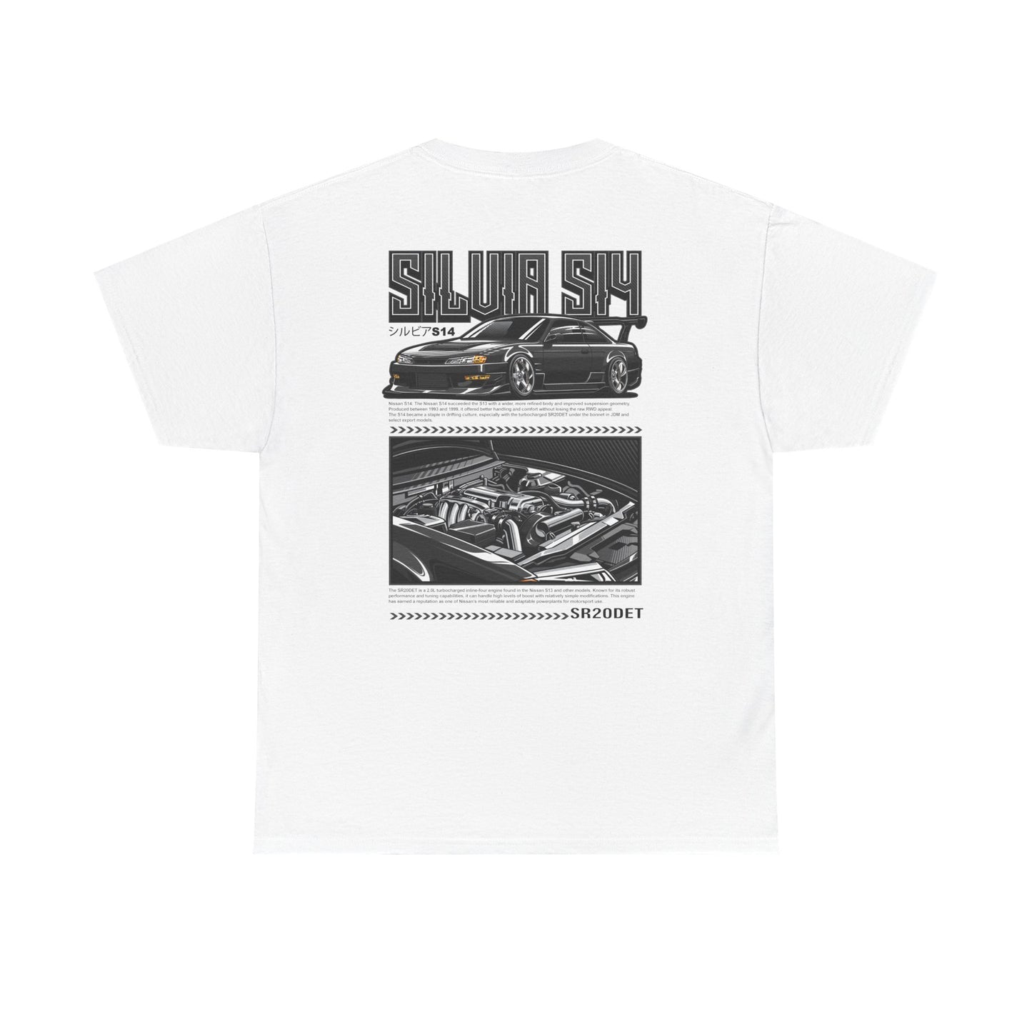 SILVIA S14 SR20DET T-SHIRT - CHARCOAL GREY EDITION