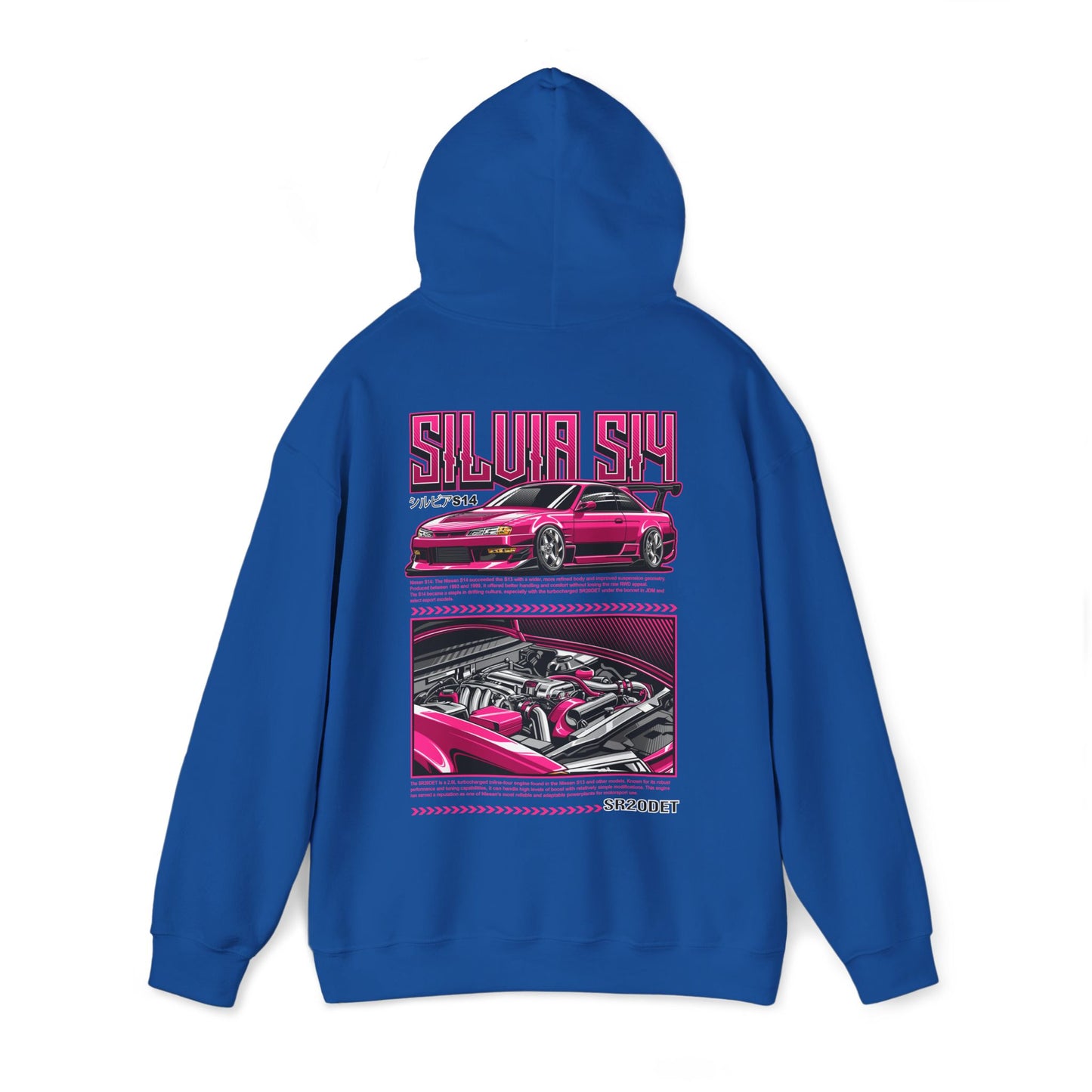 Nissan Silvia S14 SR20DET Hoodie – Pink Edition