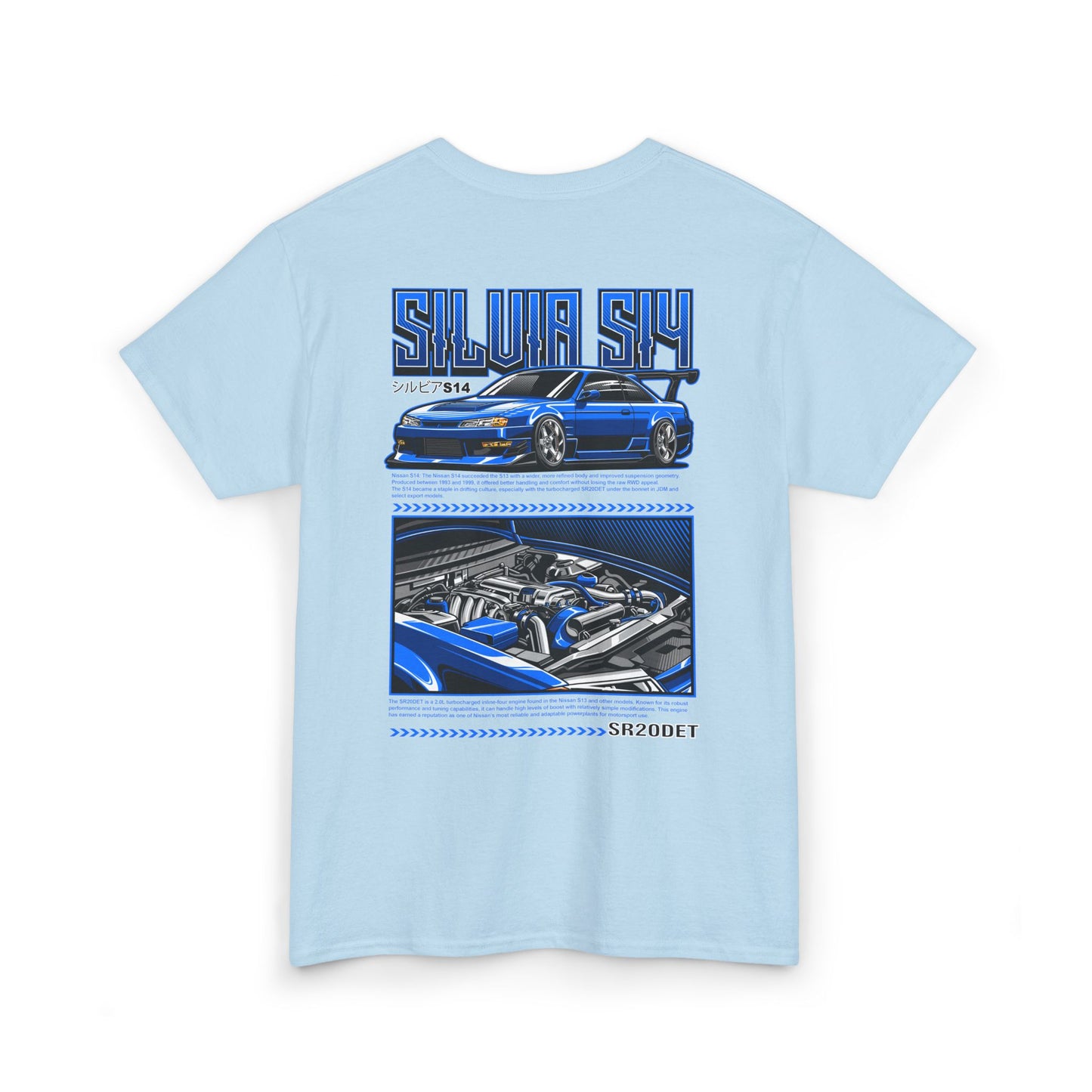 SILVIA S14 SR20DET T-SHIRT - BLUE EDITION