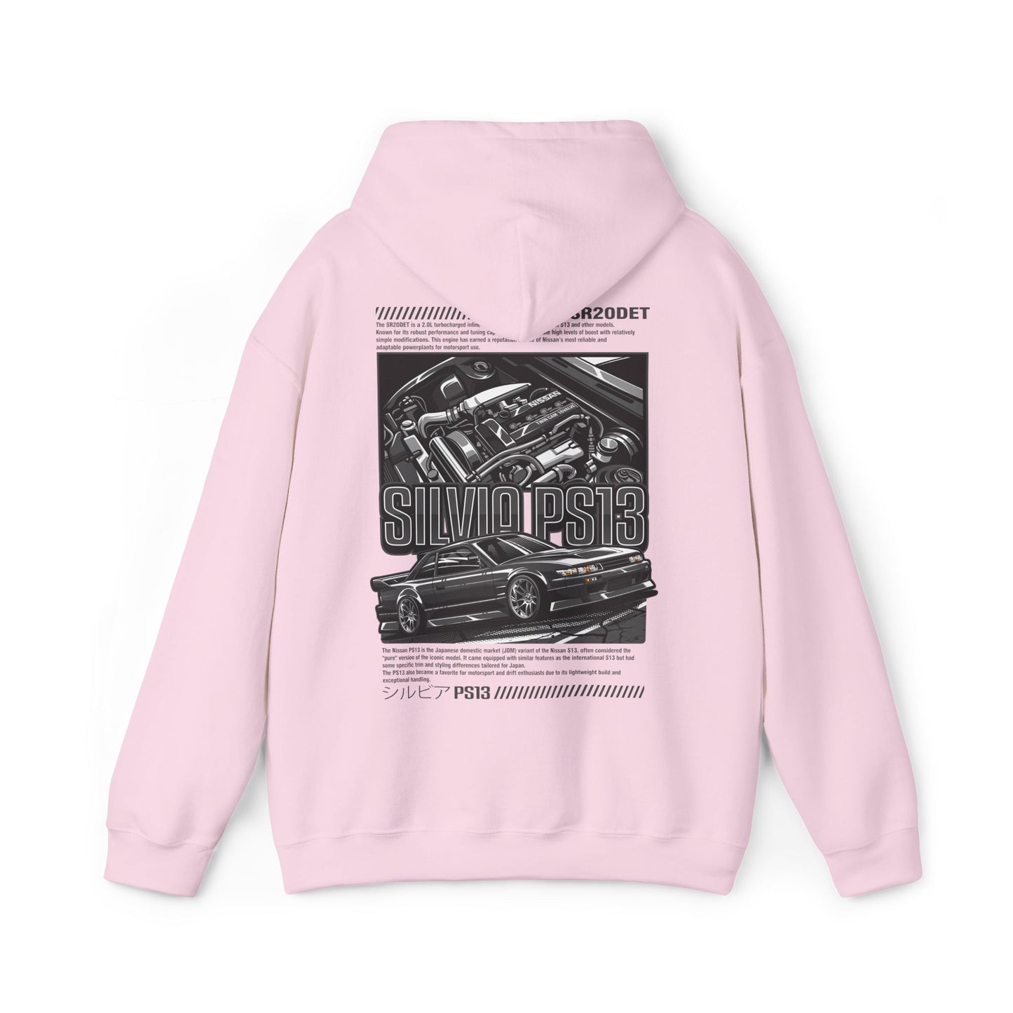 Nissan Silvia PS13 SR20DET Hoodie – Charcoal Grey Edition