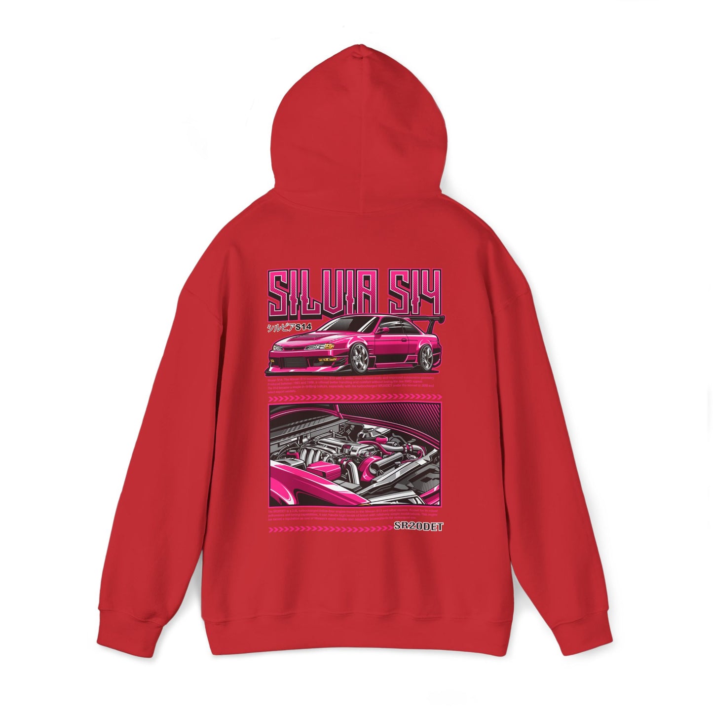 Nissan Silvia S14 SR20DET Hoodie – Pink Edition