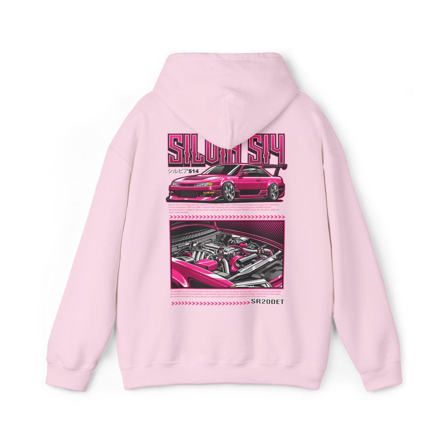 Nissan Silvia S14 SR20DET Hoodie – Pink Edition