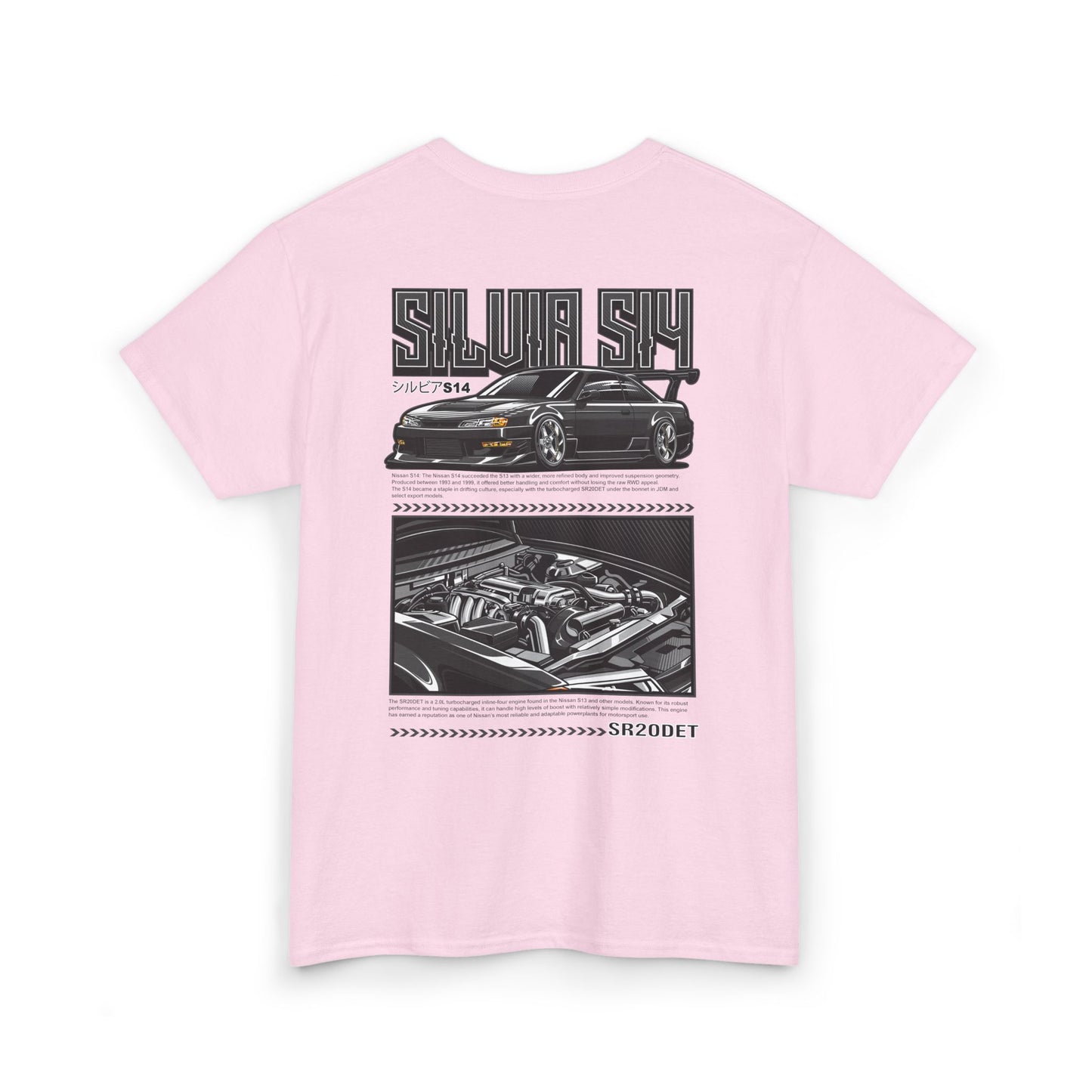 SILVIA S14 SR20DET T-SHIRT - CHARCOAL GREY EDITION