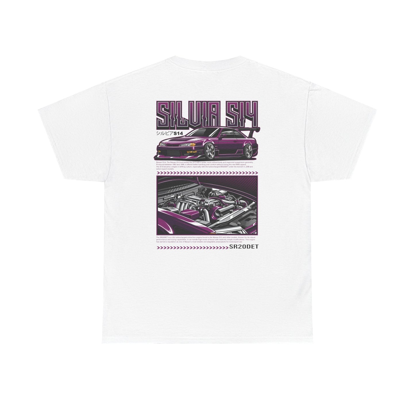 SILVIA S14 SR20DET T-SHIRT - PURPLE EDITION