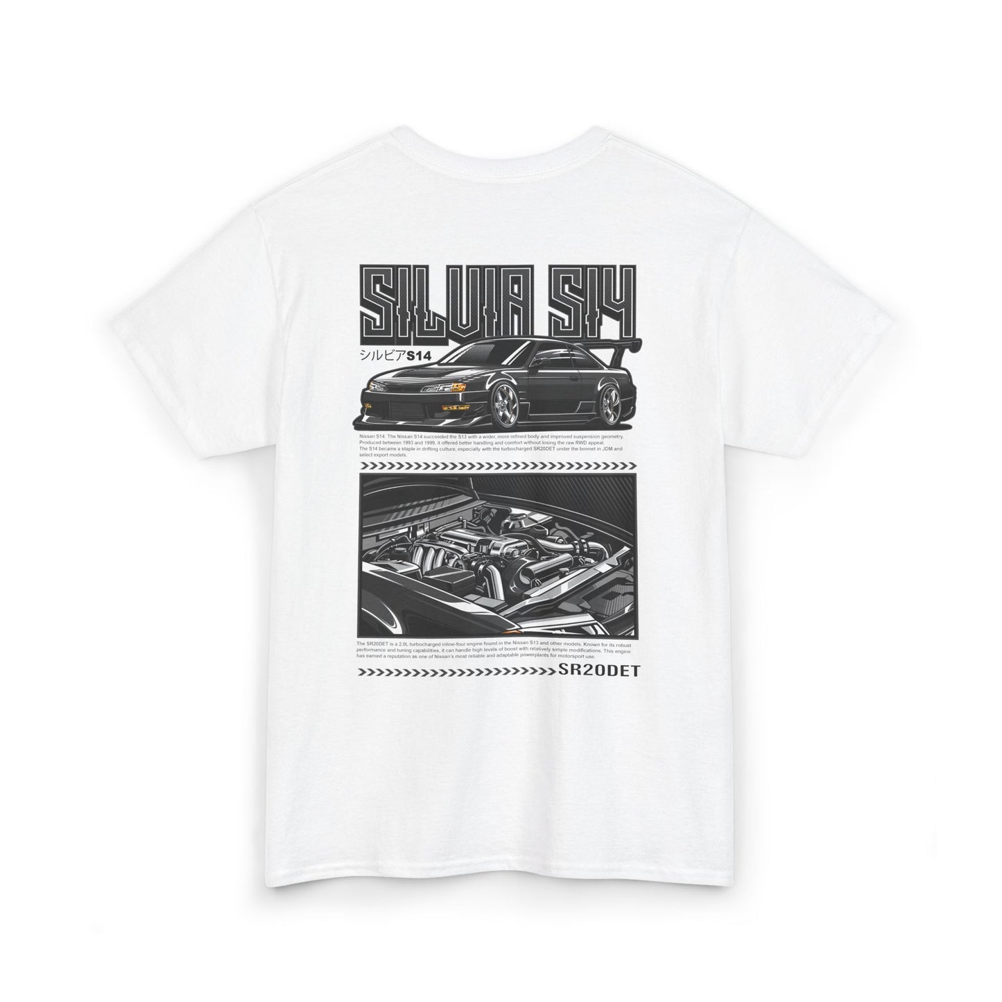 SILVIA S14 SR20DET T-SHIRT - CHARCOAL GREY EDITION