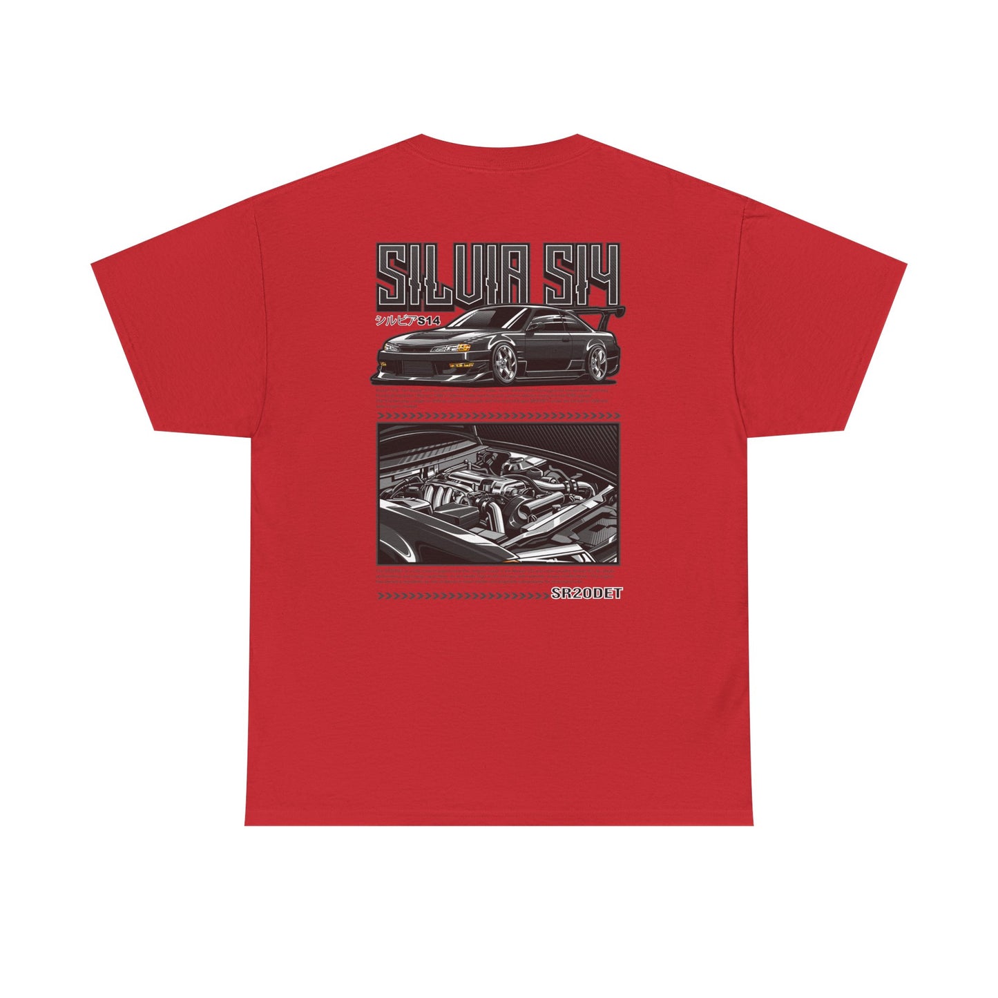 SILVIA S14 SR20DET T-SHIRT - CHARCOAL GREY EDITION