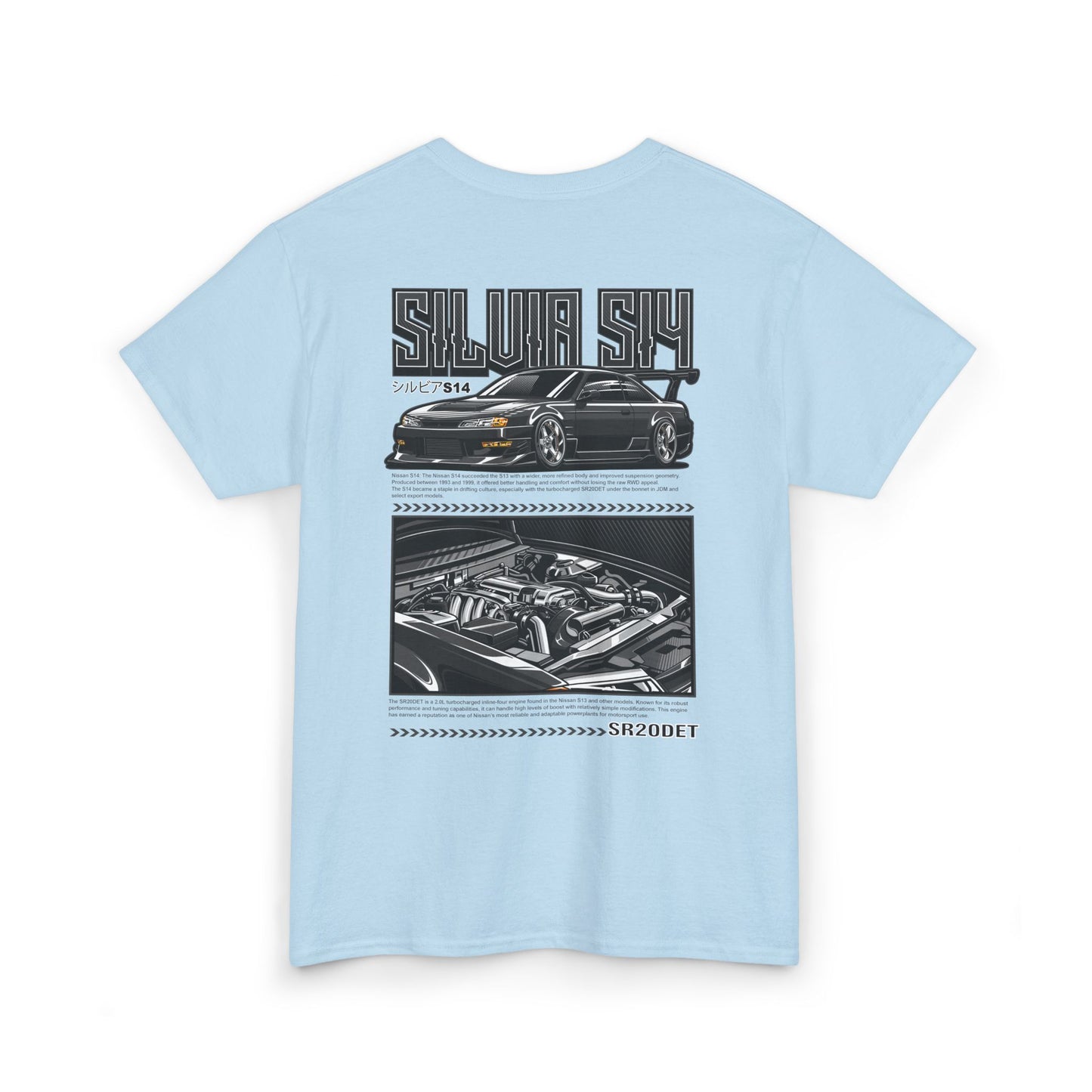 SILVIA S14 SR20DET T-SHIRT - CHARCOAL GREY EDITION