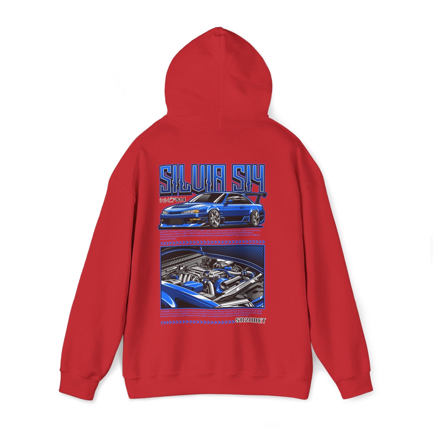 Nissan Silvia S14 SR20DET Hoodie – Blue Edition