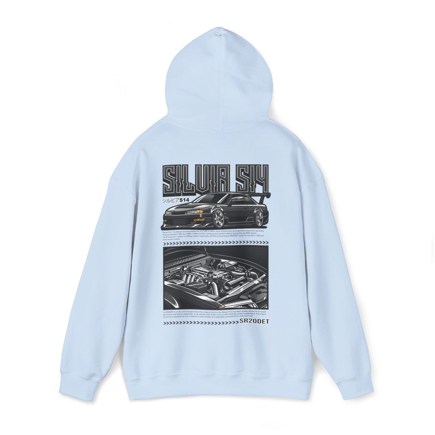 Nissan Silvia S15 SR20DET Hoodie – Charcoal Grey Edition