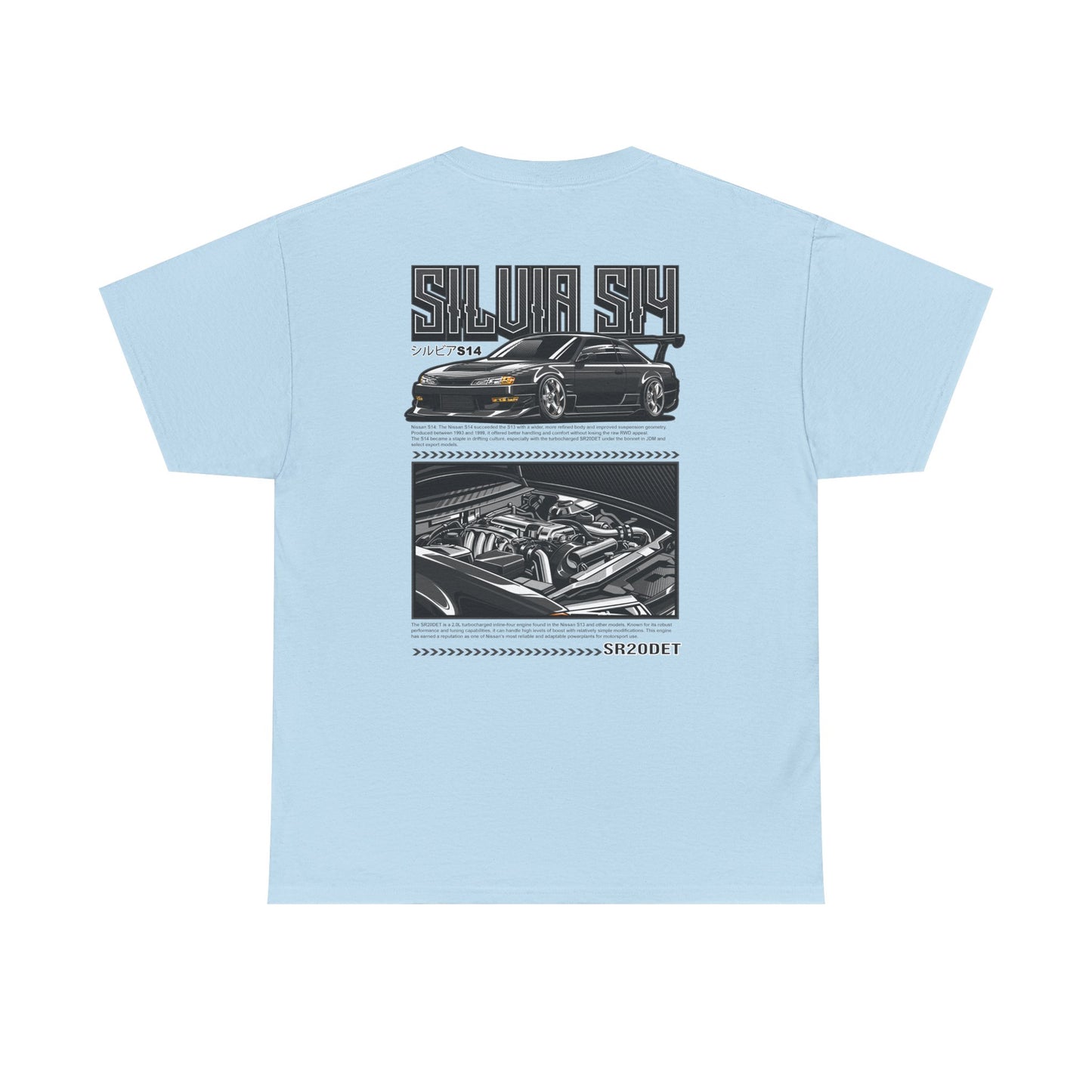 SILVIA S14 SR20DET T-SHIRT - CHARCOAL GREY EDITION