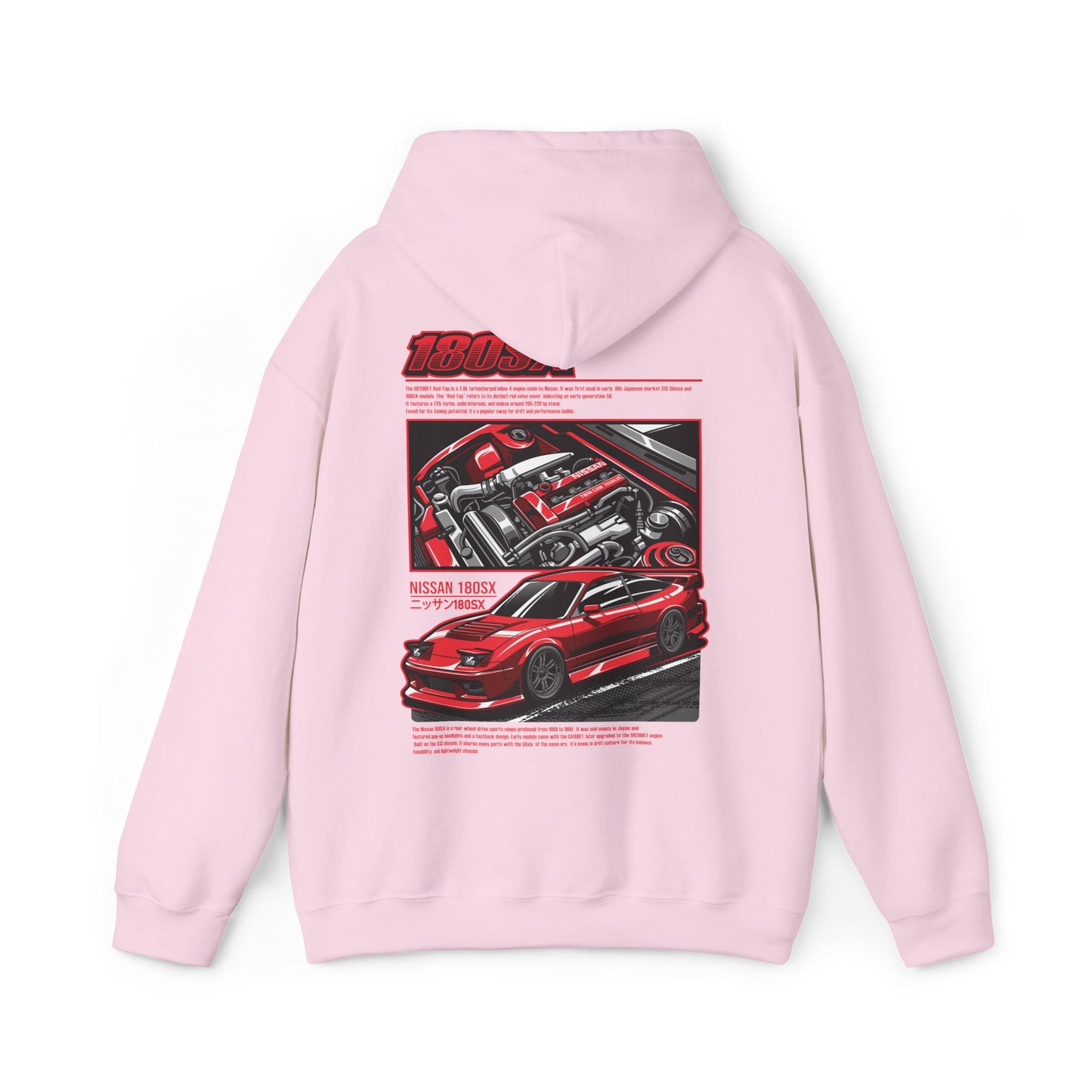 Nissan 180SX SR20DET Hoodie – Red Edition