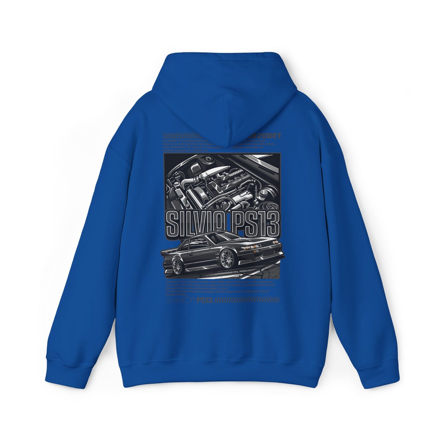Nissan Silvia PS13 SR20DET Hoodie – Charcoal Grey Edition