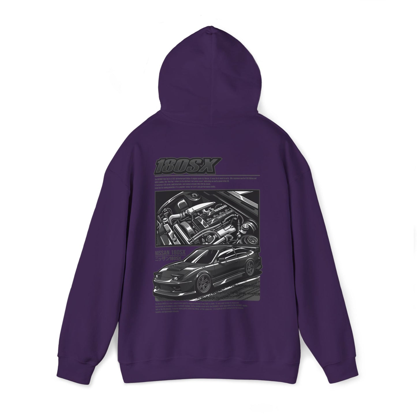 Nissan 180SX SR20DET Hoodie – Charcoal Grey Edition