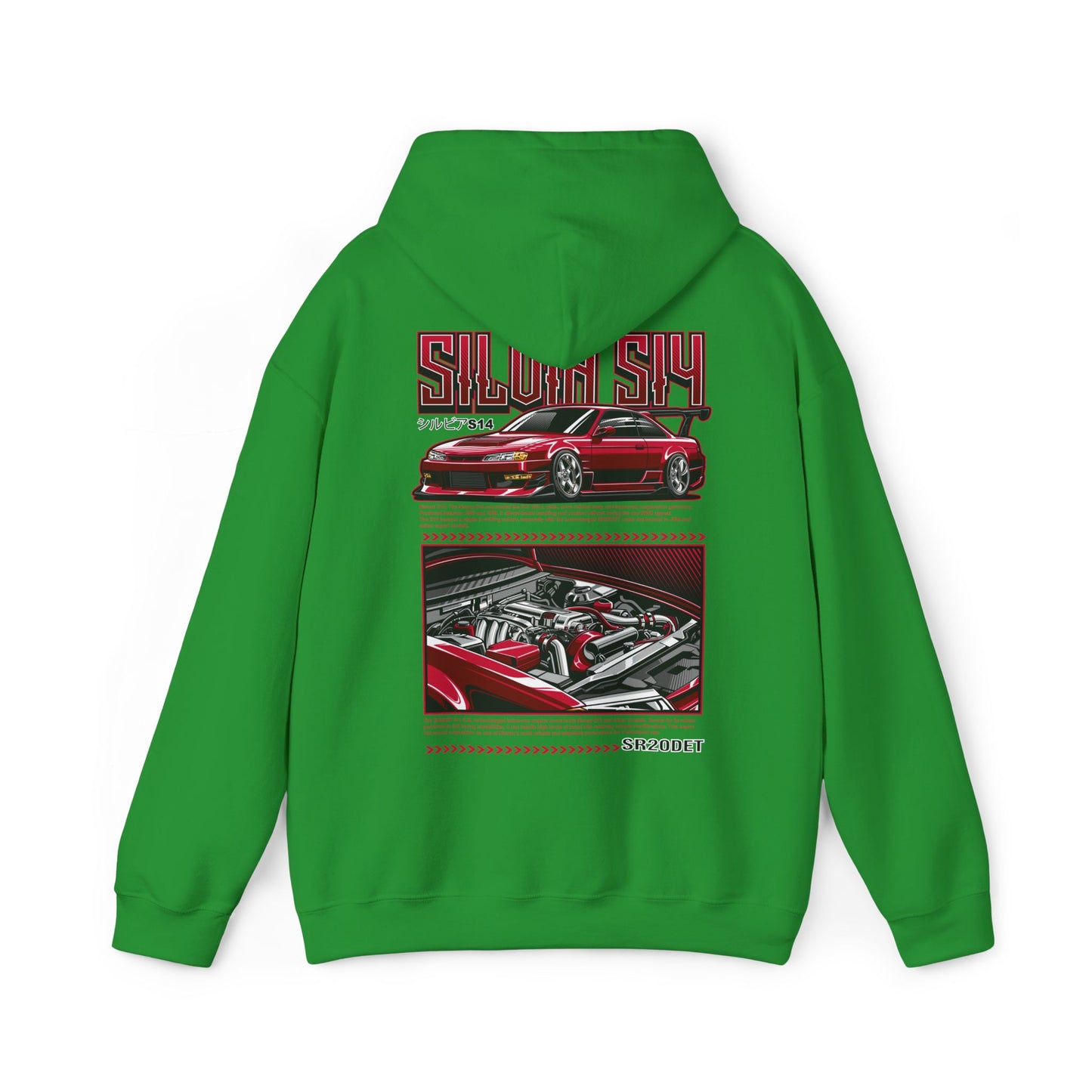 Nissan Silvia S14 SR20DET Hoodie – Red Edition