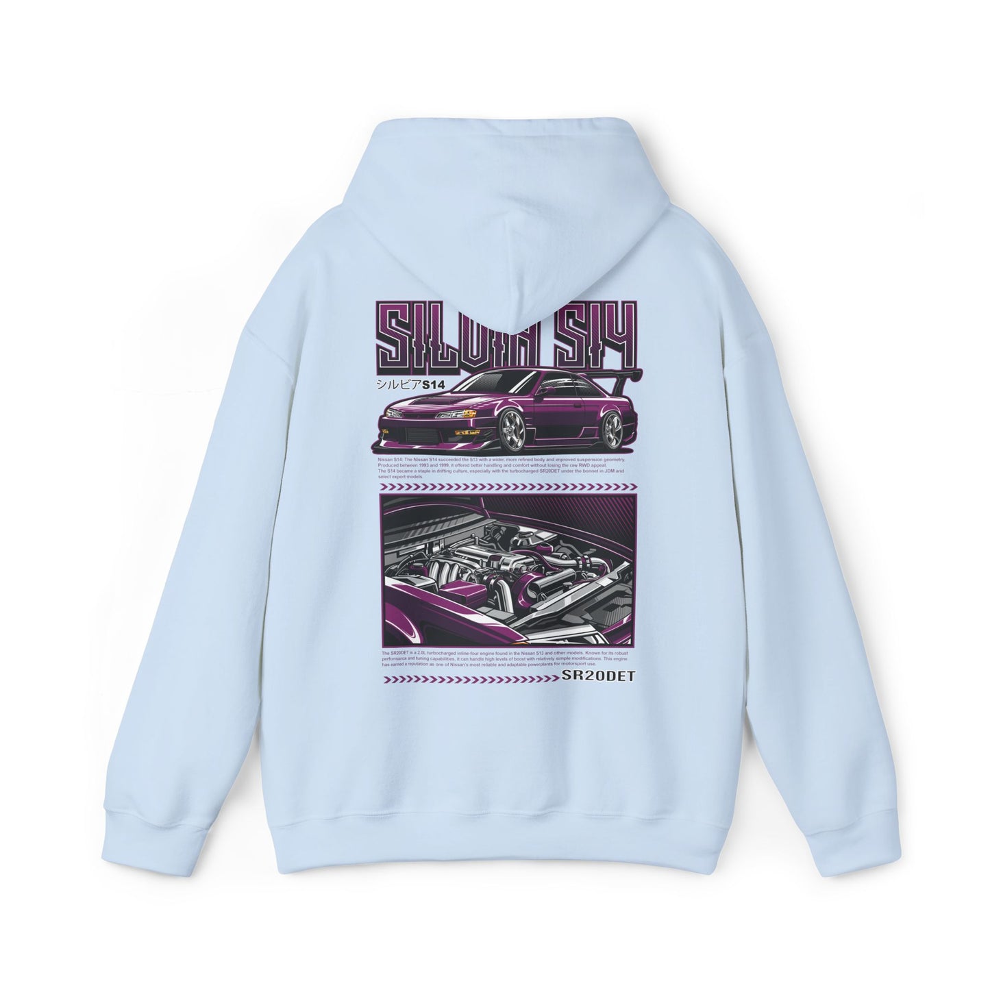 Nissan Silvia S14 SR20DET Hoodie – Purple Edition