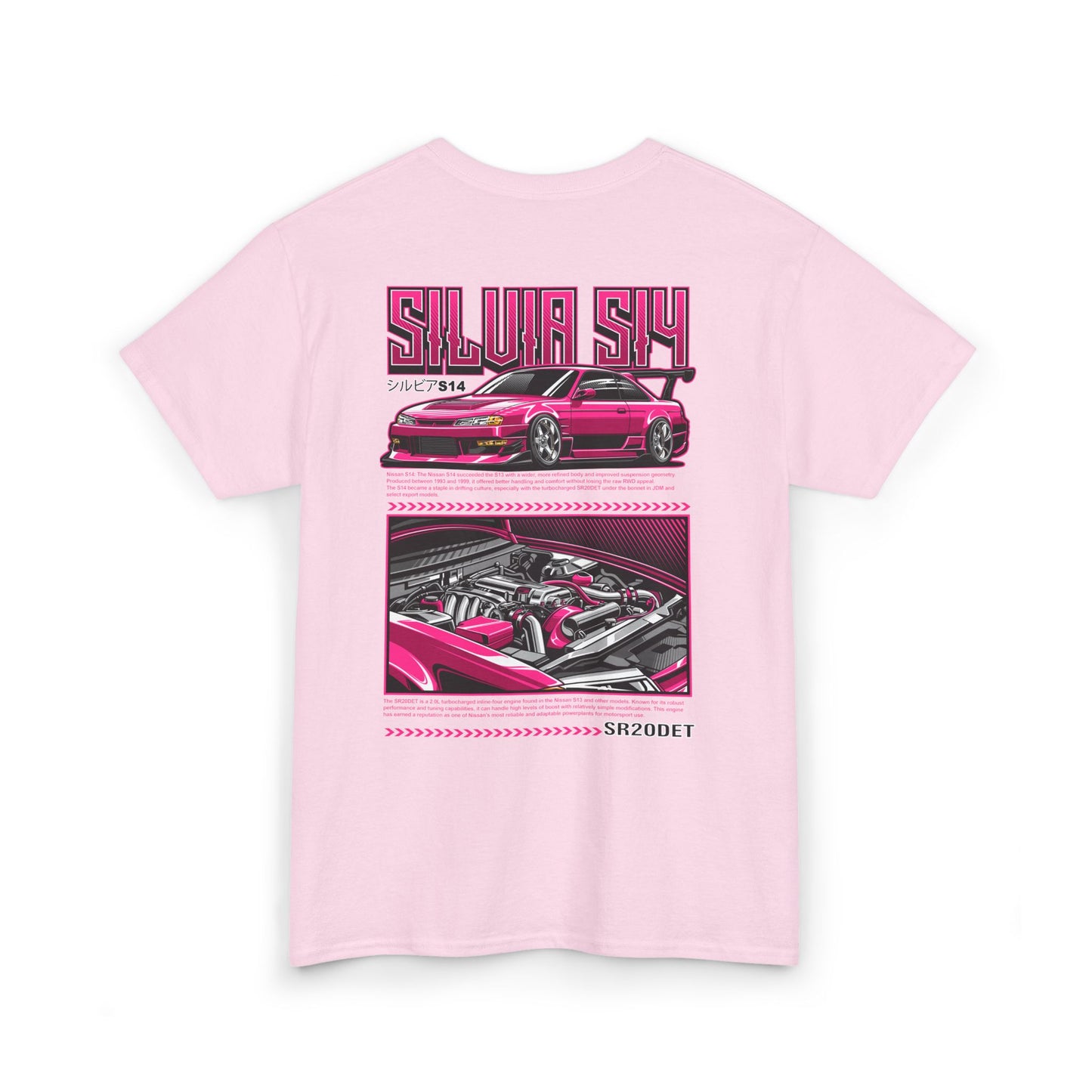 SILVIA S14 SR20DET T-SHIRT - PINK EDITION