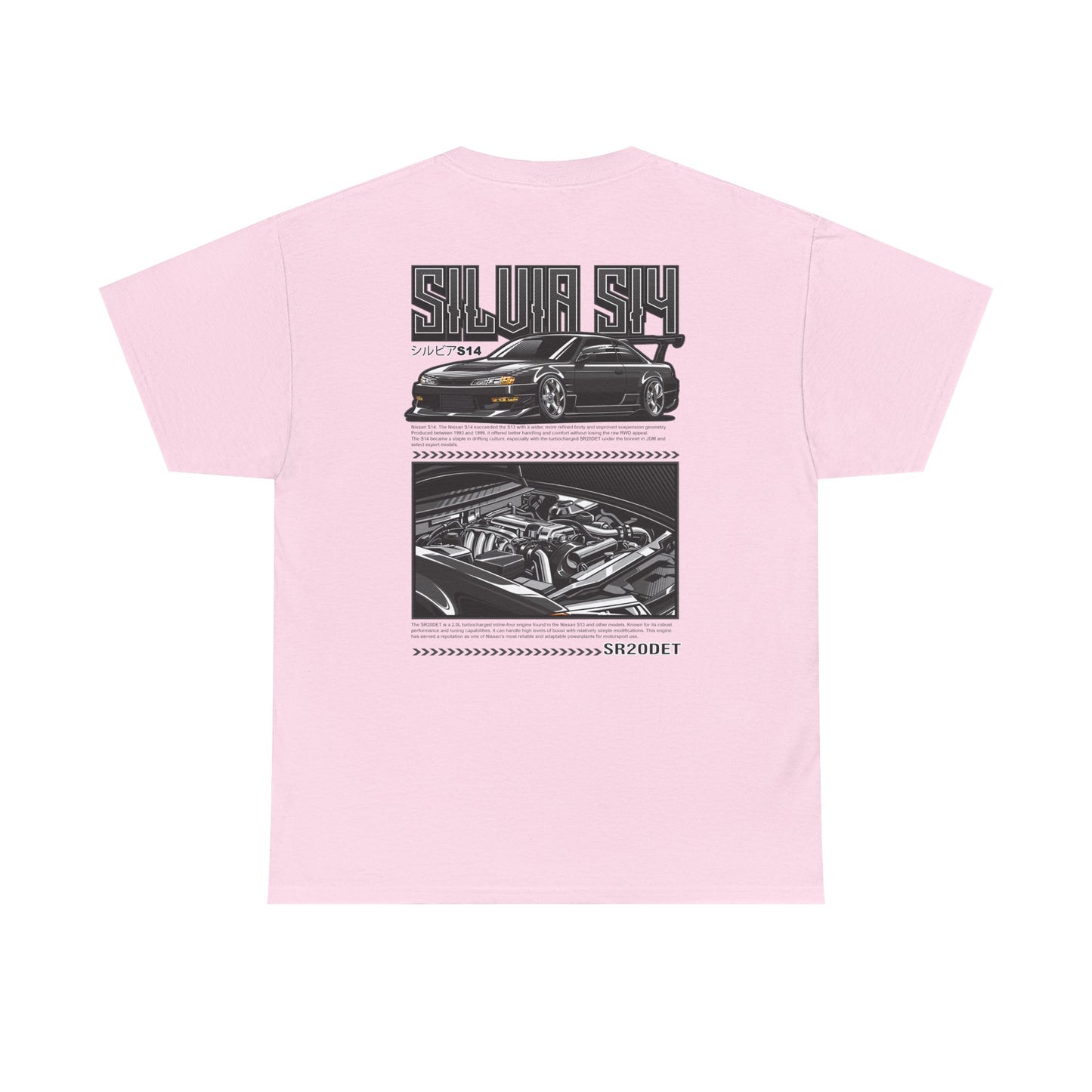 SILVIA S14 SR20DET T-SHIRT - CHARCOAL GREY EDITION