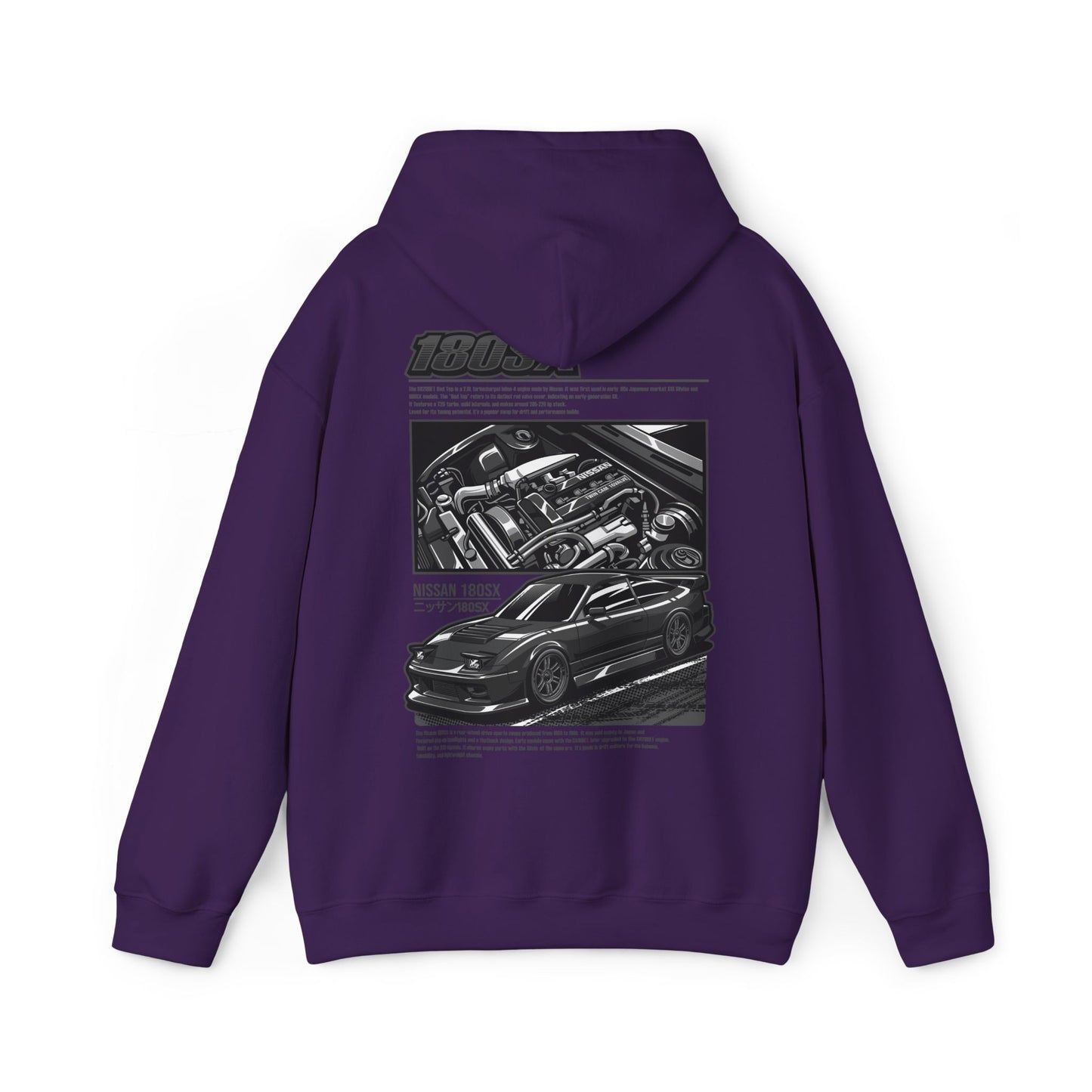 Nissan 180SX SR20DET Hoodie – Charcoal Grey Edition