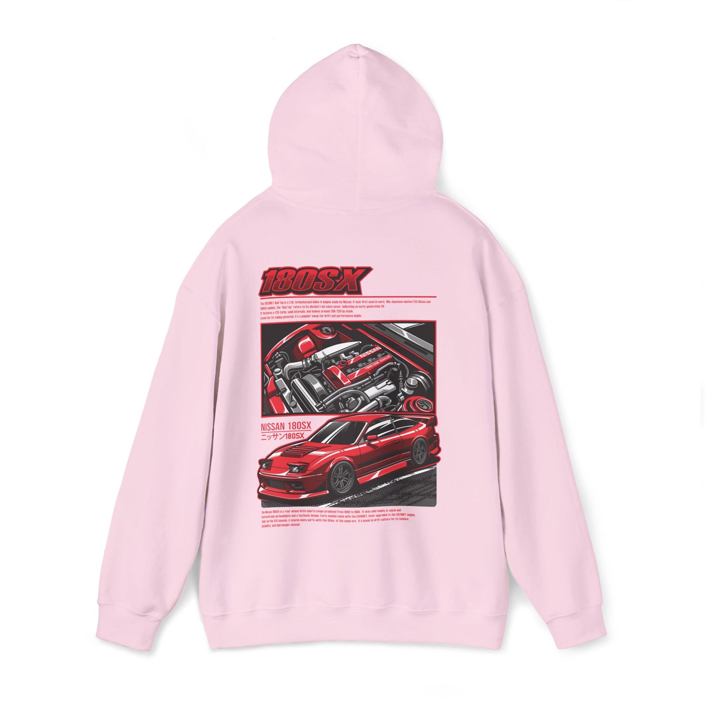 Nissan 180SX SR20DET Hoodie – Red Edition