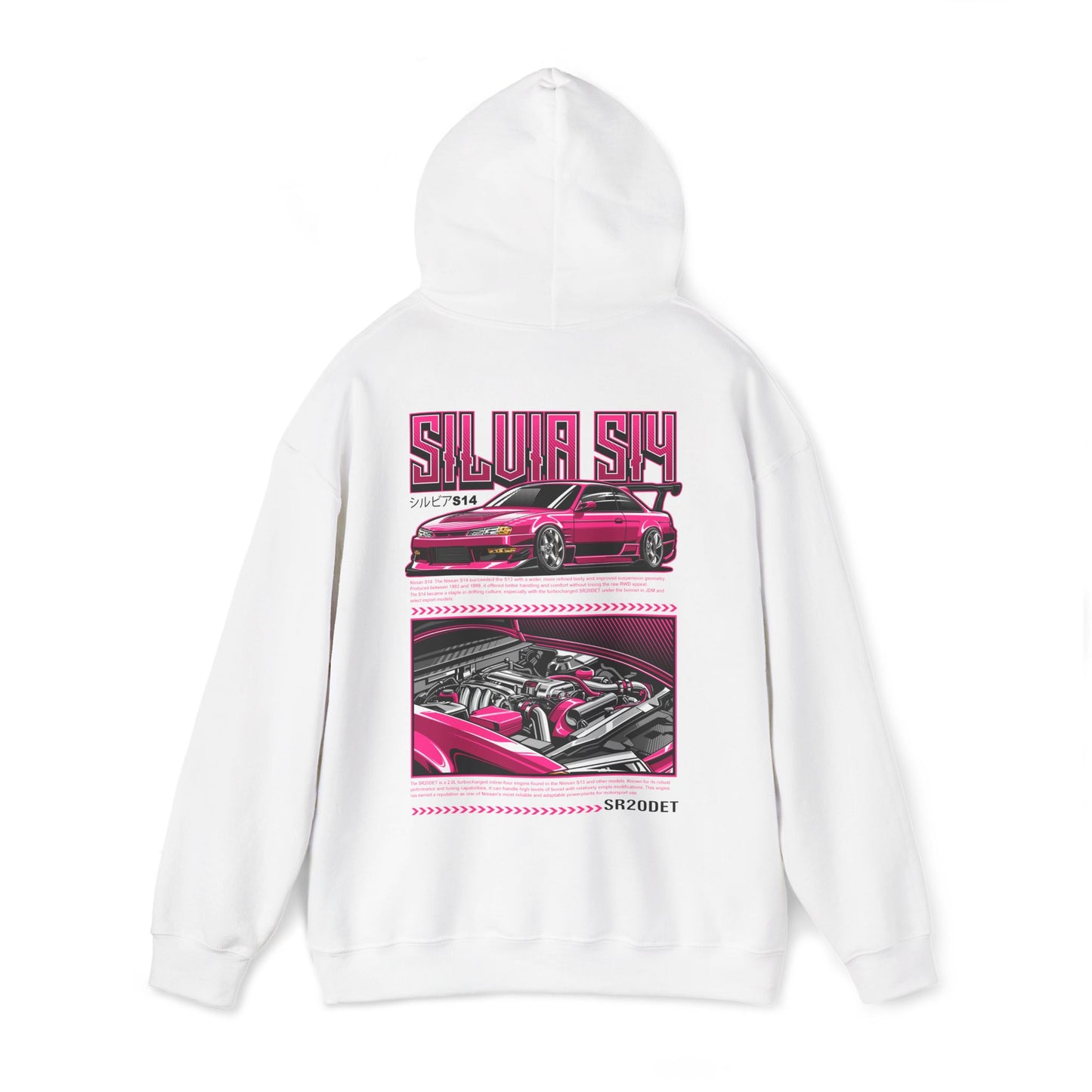 Nissan Silvia S14 SR20DET Hoodie – Pink Edition