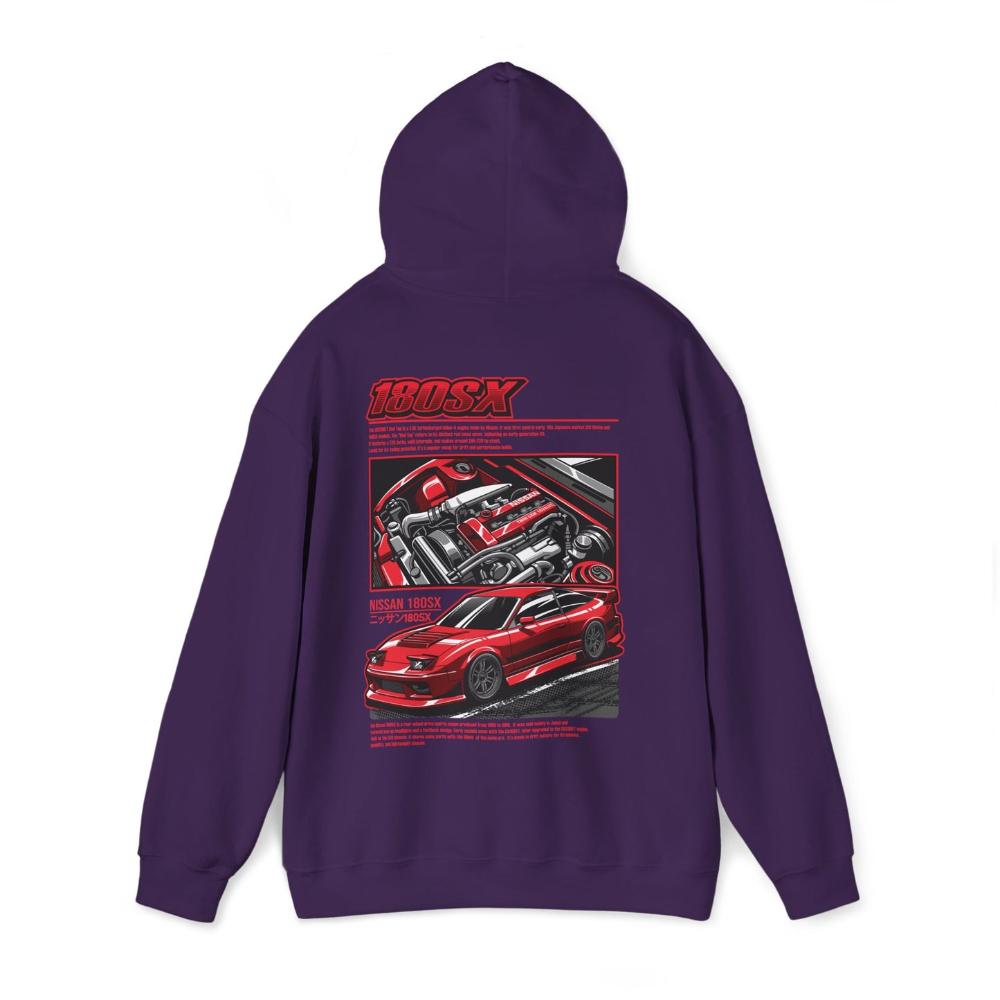 Nissan 180SX SR20DET Hoodie – Red Edition