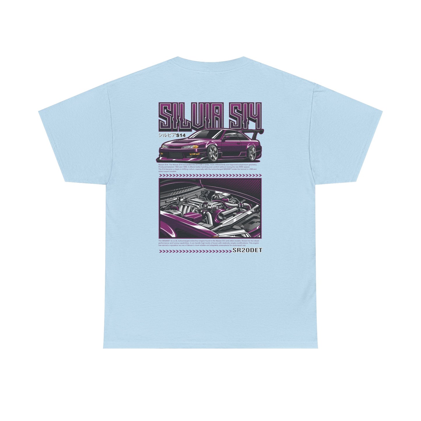 SILVIA S14 SR20DET T-SHIRT - PURPLE EDITION