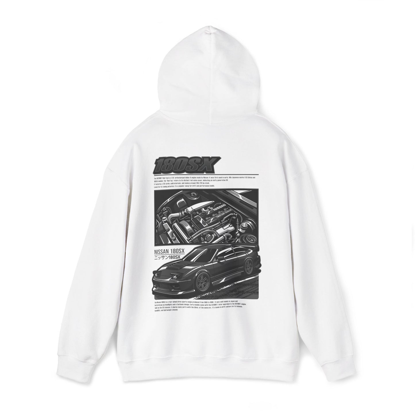 Nissan 180SX SR20DET Hoodie – Charcoal Grey Edition