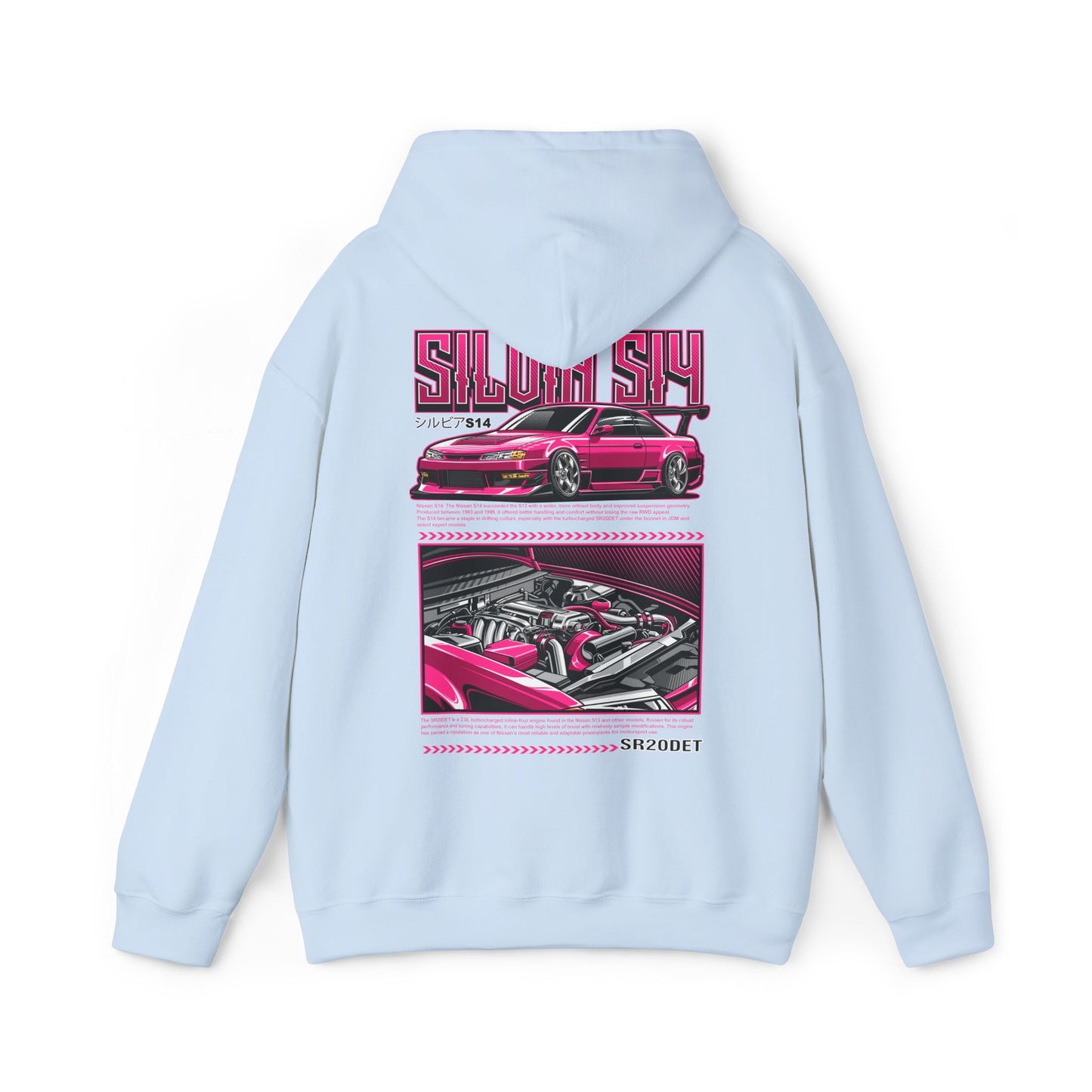 Nissan Silvia S14 SR20DET Hoodie – Pink Edition
