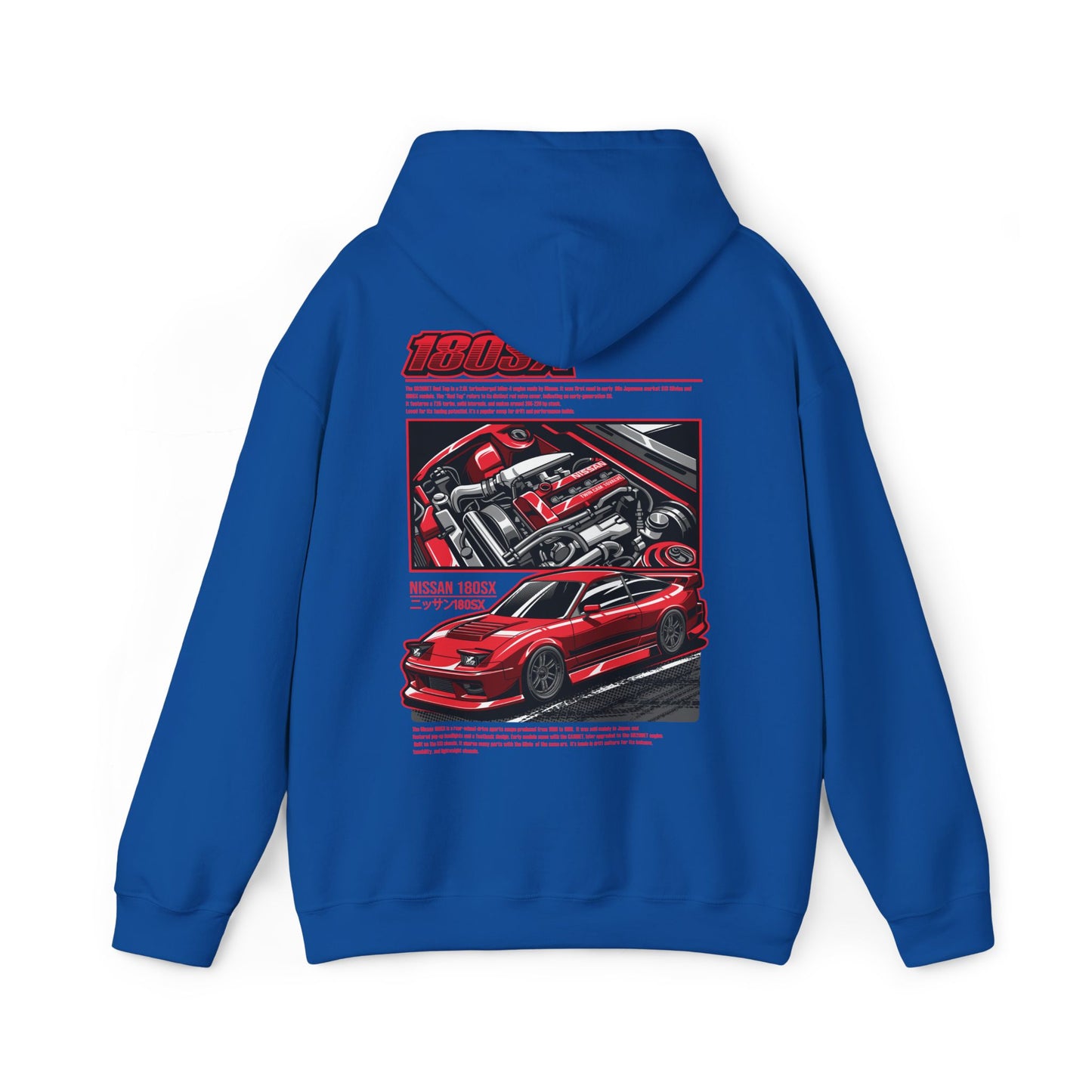 Nissan 180SX SR20DET Hoodie – Red Edition