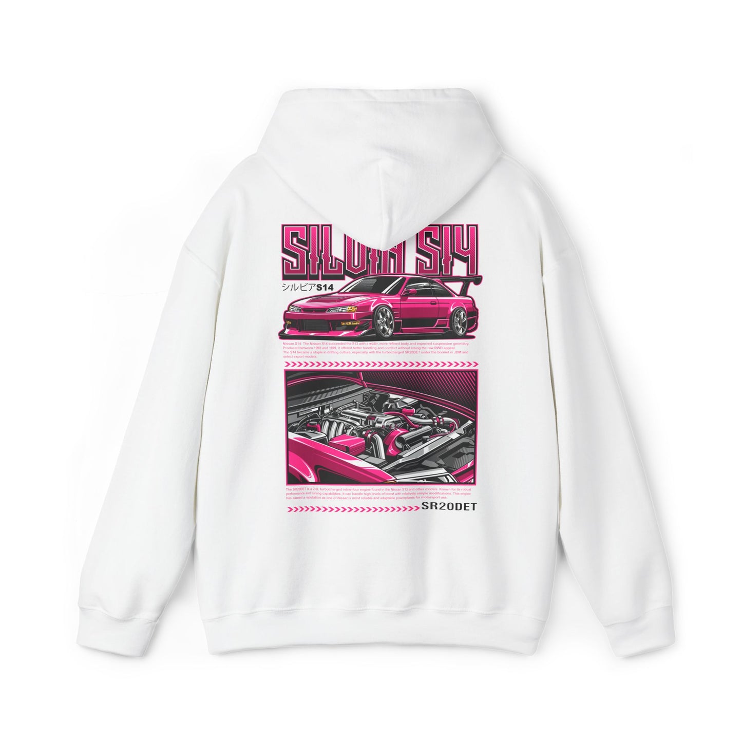 Nissan Silvia S14 SR20DET Hoodie – Pink Edition