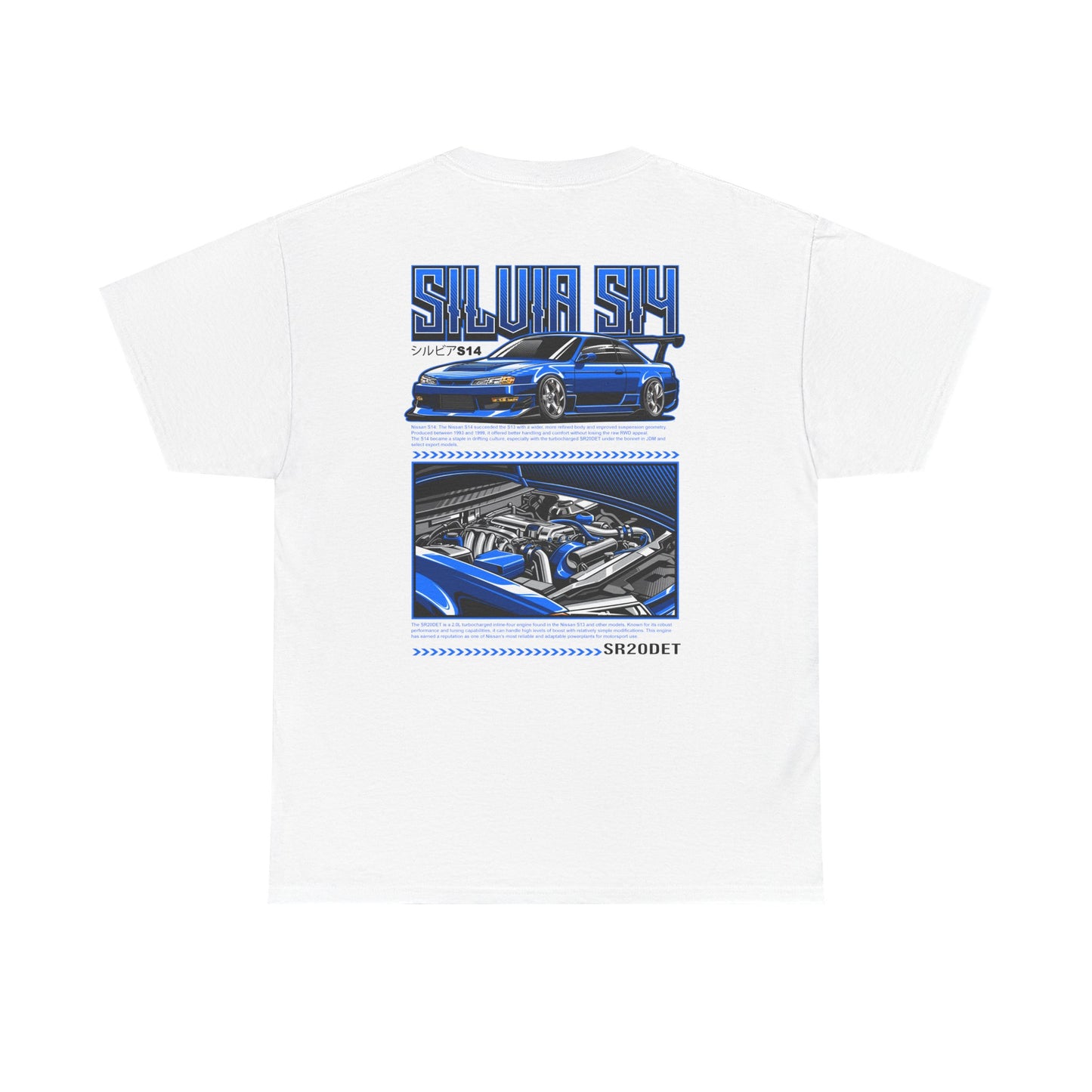 SILVIA S14 SR20DET T-SHIRT - BLUE EDITION