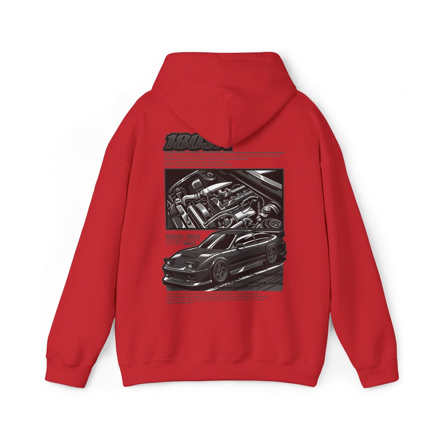 Nissan 180SX SR20DET Hoodie – Charcoal Grey Edition