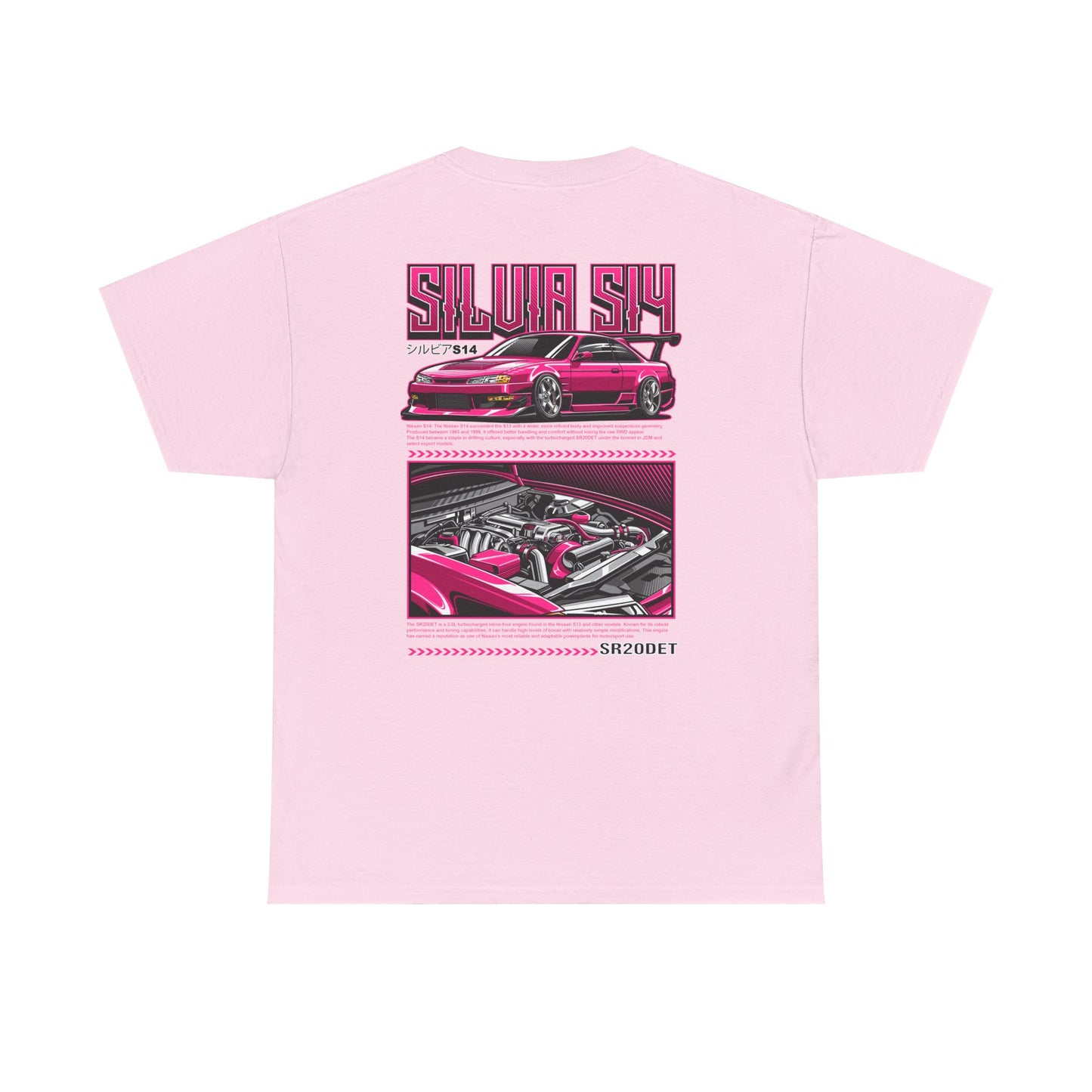 SILVIA S14 SR20DET T-SHIRT - PINK EDITION