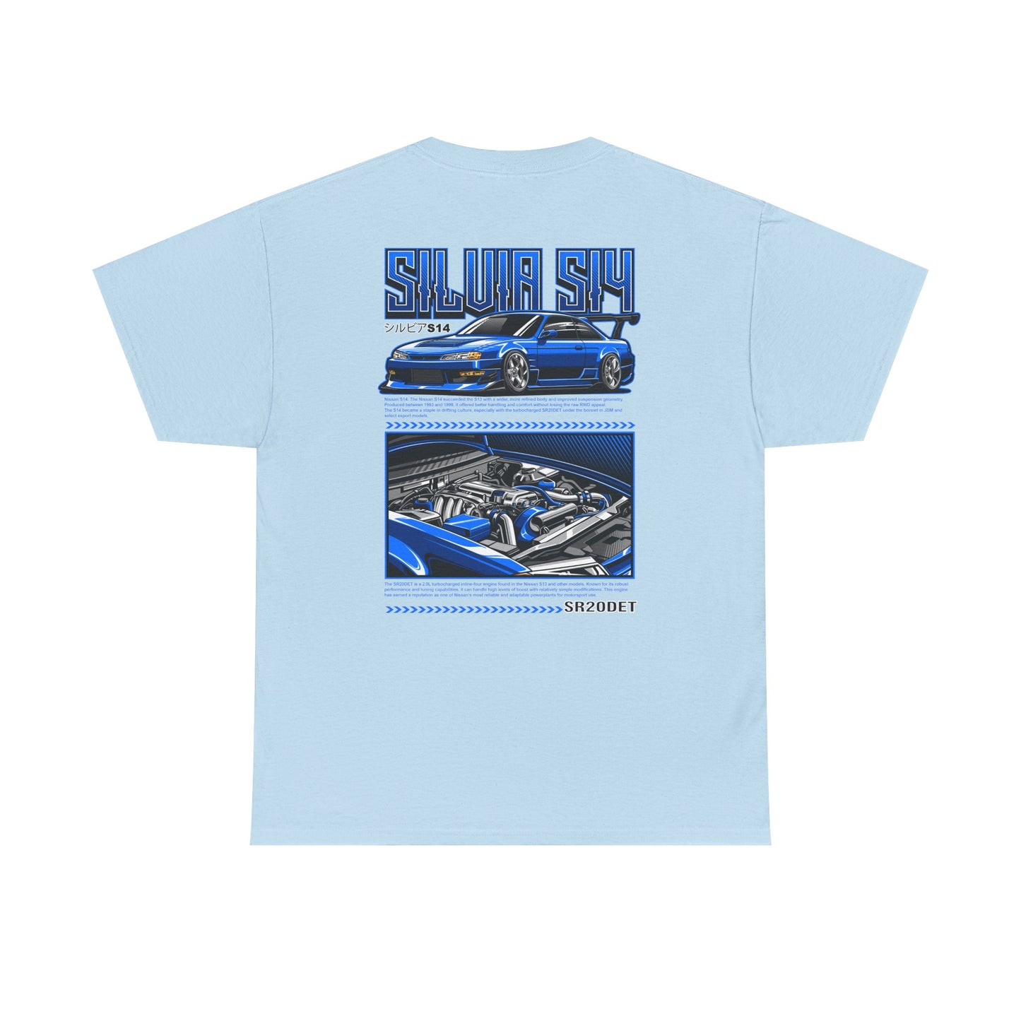 SILVIA S14 SR20DET T-SHIRT - BLUE EDITION