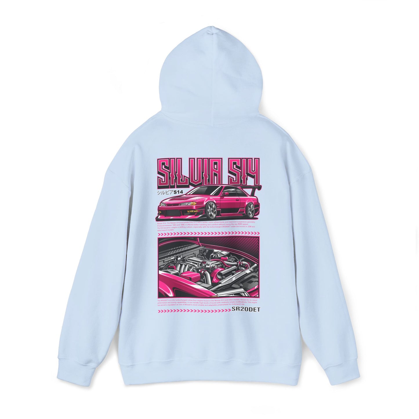 Nissan Silvia S14 SR20DET Hoodie – Pink Edition