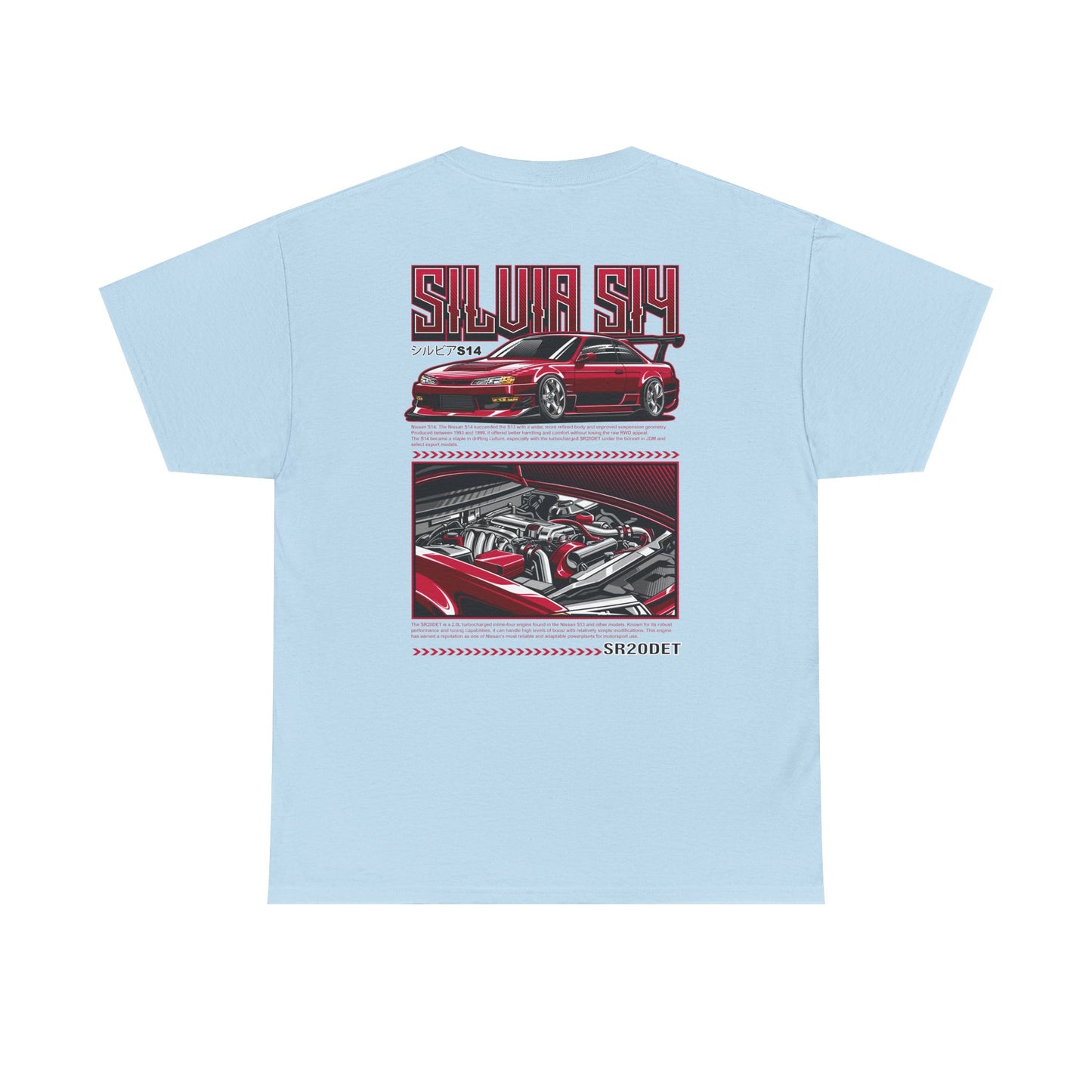 SILVIA S14 SR20DET T-SHIRT - RED EDITION