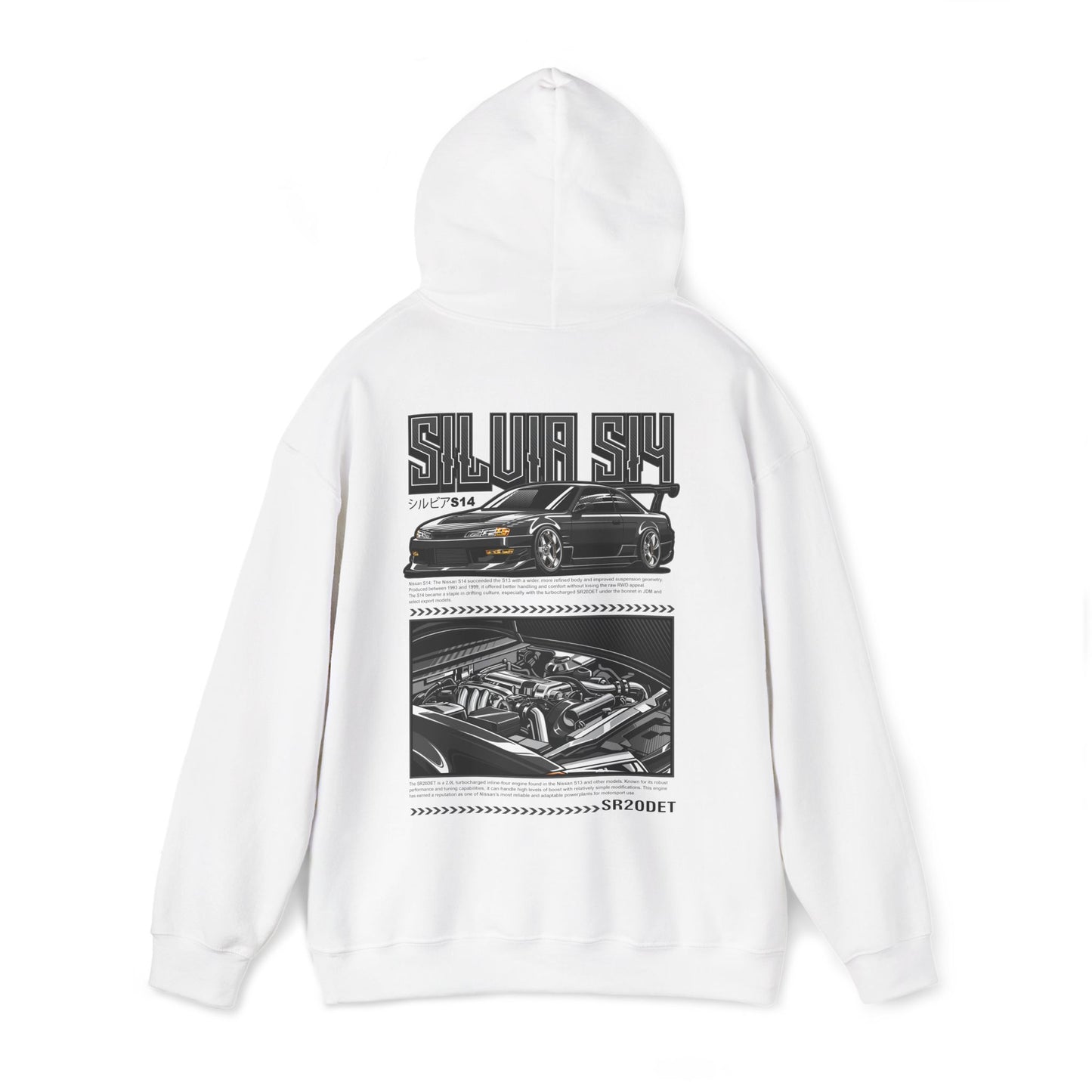 Nissan Silvia S15 SR20DET Hoodie – Charcoal Grey Edition