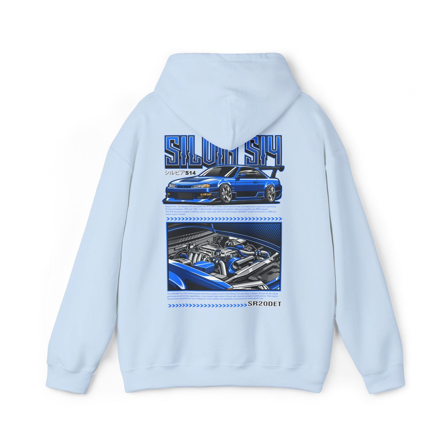 Nissan Silvia S14 SR20DET Hoodie – Blue Edition