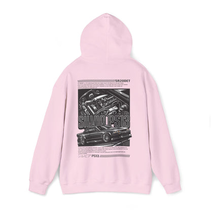 Nissan Silvia PS13 SR20DET Hoodie – Charcoal Grey Edition