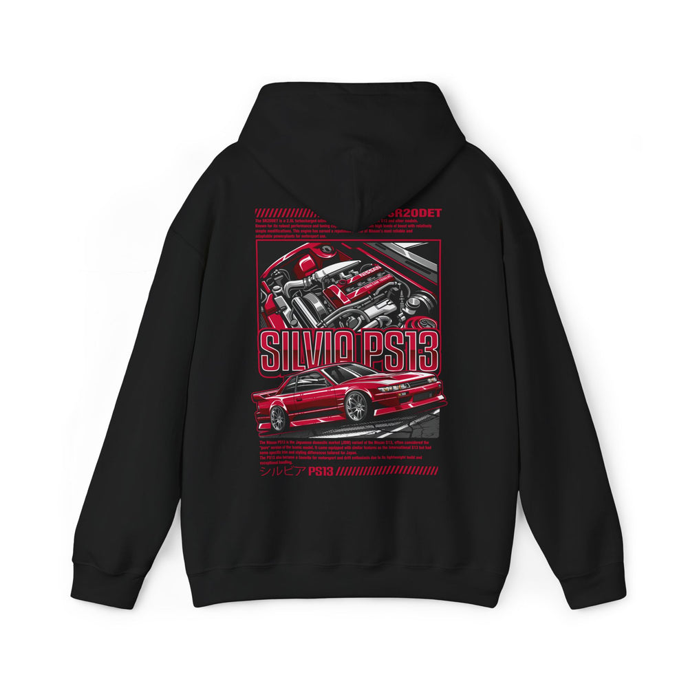 Nissan Silvia PS13 SR20DET Hoodie – Red Edition