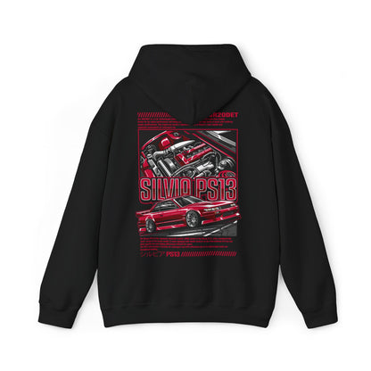 Nissan Silvia PS13 SR20DET Hoodie – Red Edition