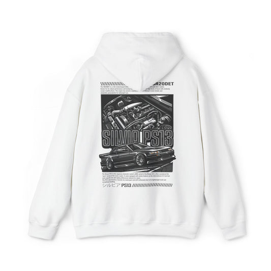 Nissan Silvia S13 SR20DET Hoodie – Charcoal Grey Edition